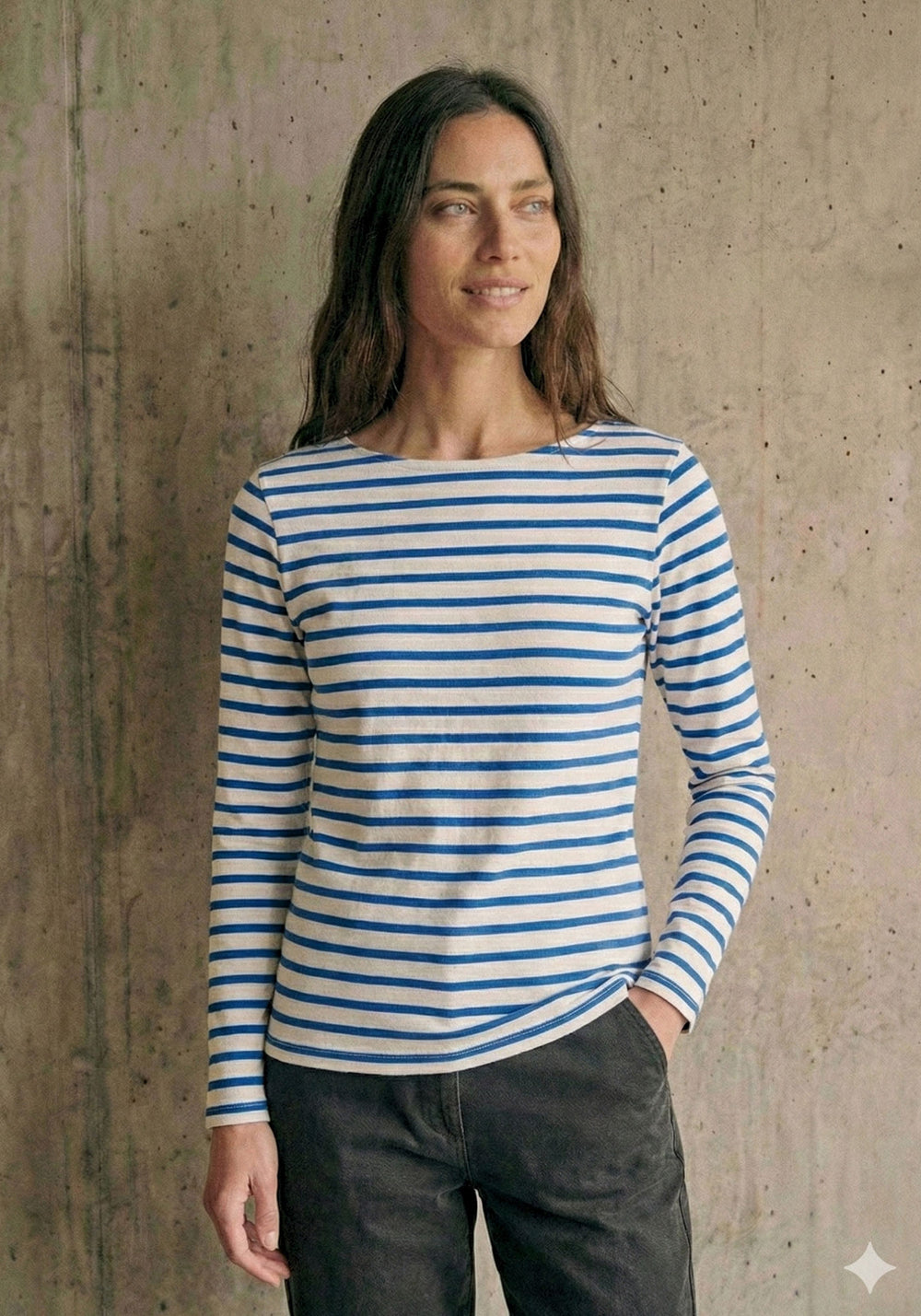 Minquidame Breton Shirt (IVORY / DEEP TEAL)