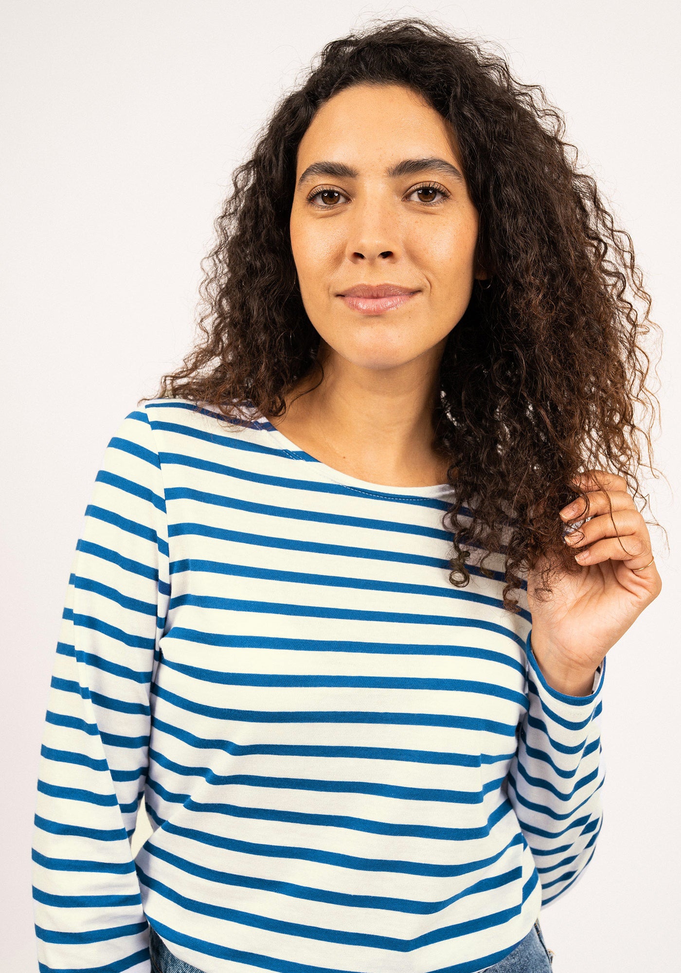 Minquidame Breton Shirt (IVORY / DEEP TEAL)