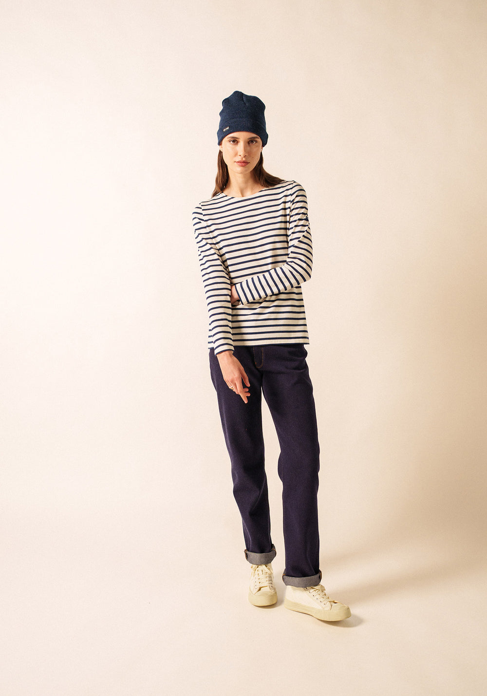 Minquidame Breton Shirt (ECRU / NAVY)