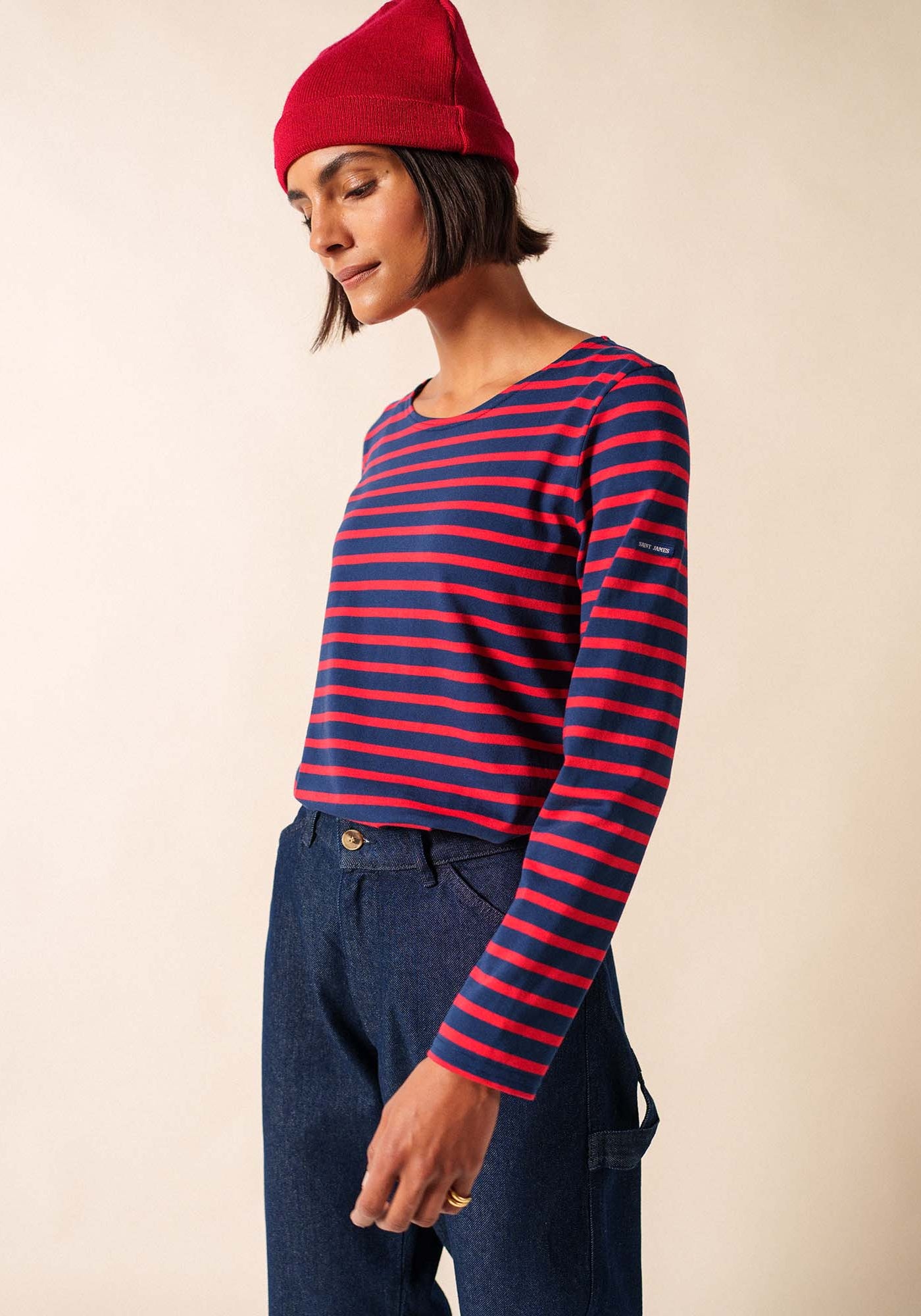 Minquidame Breton Shirt (NAVY / RED)