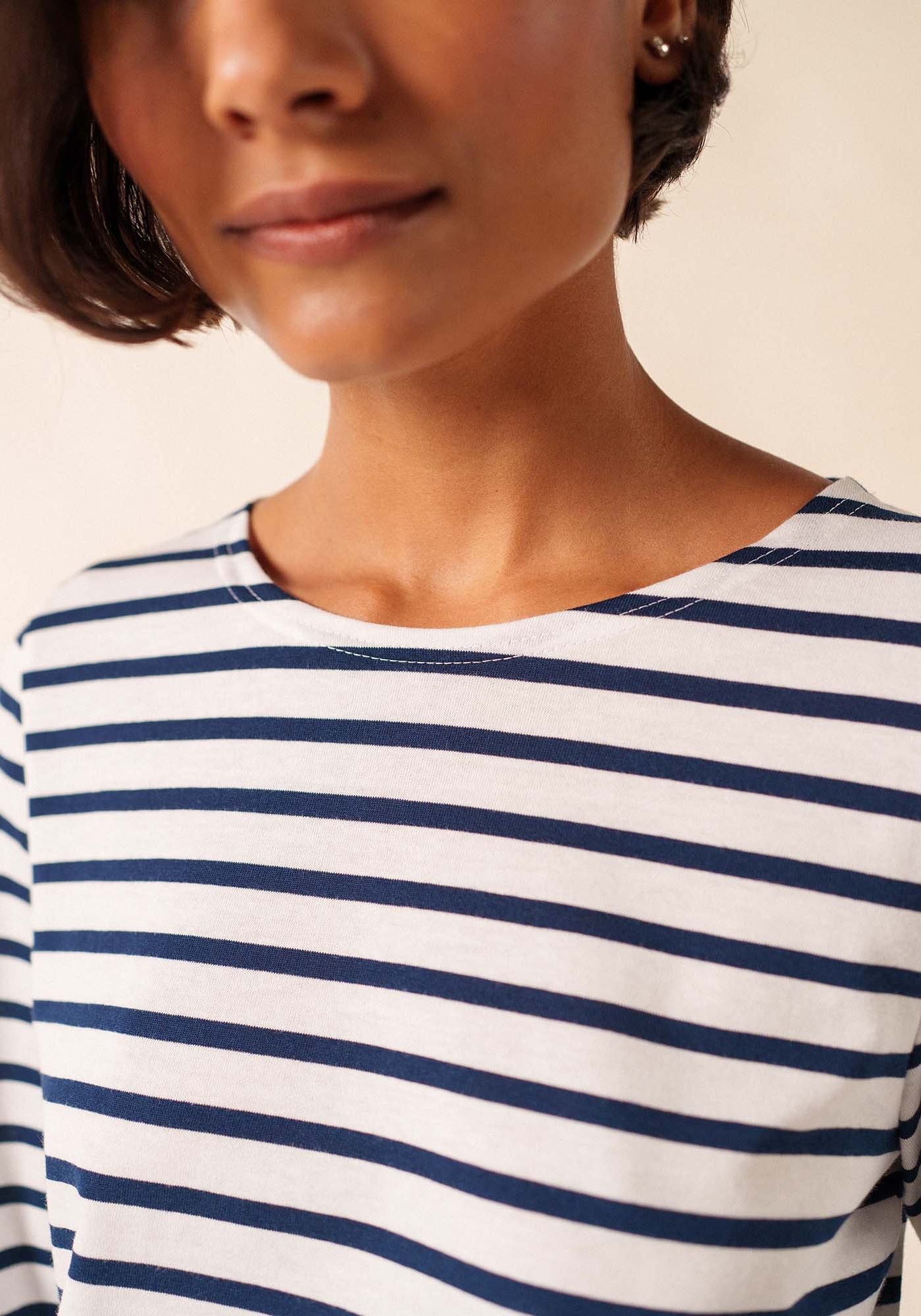 Minquidame Breton Shirt (WHITE / NAVY)