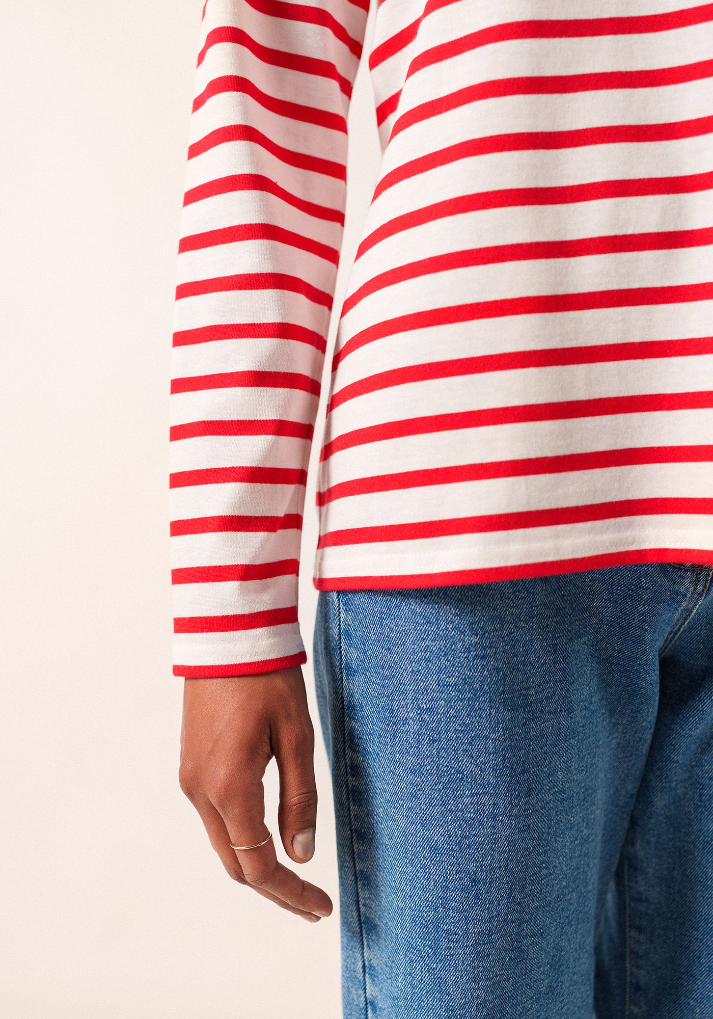 Minquidame Breton Shirt (WHITE / RED)