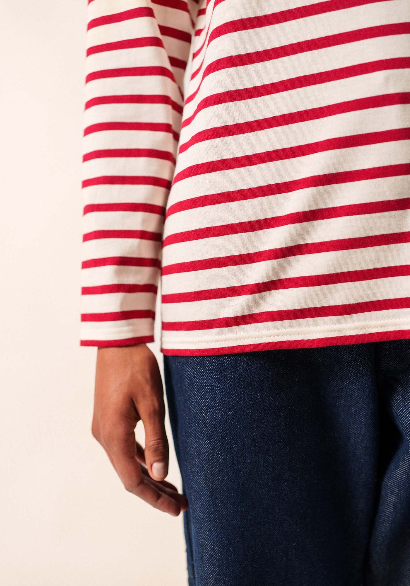 Minquidame Breton Shirt (ECRU / MAROON)