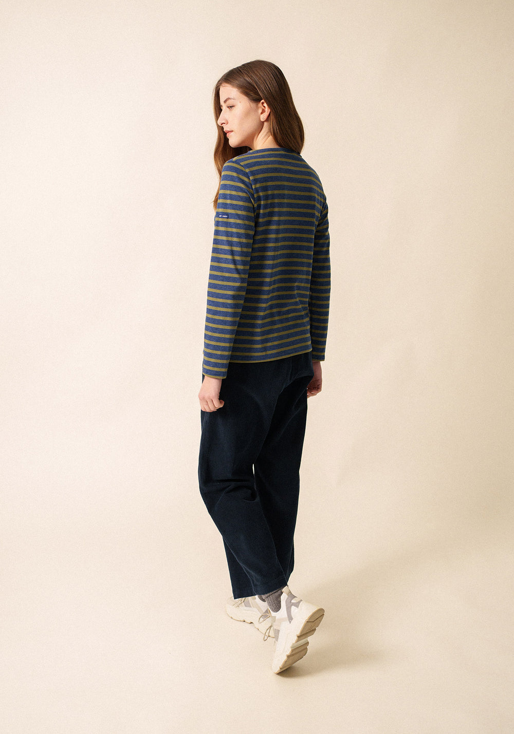Minquidame Breton Shirt (DENIM BLUE / OLIVE GREEN)