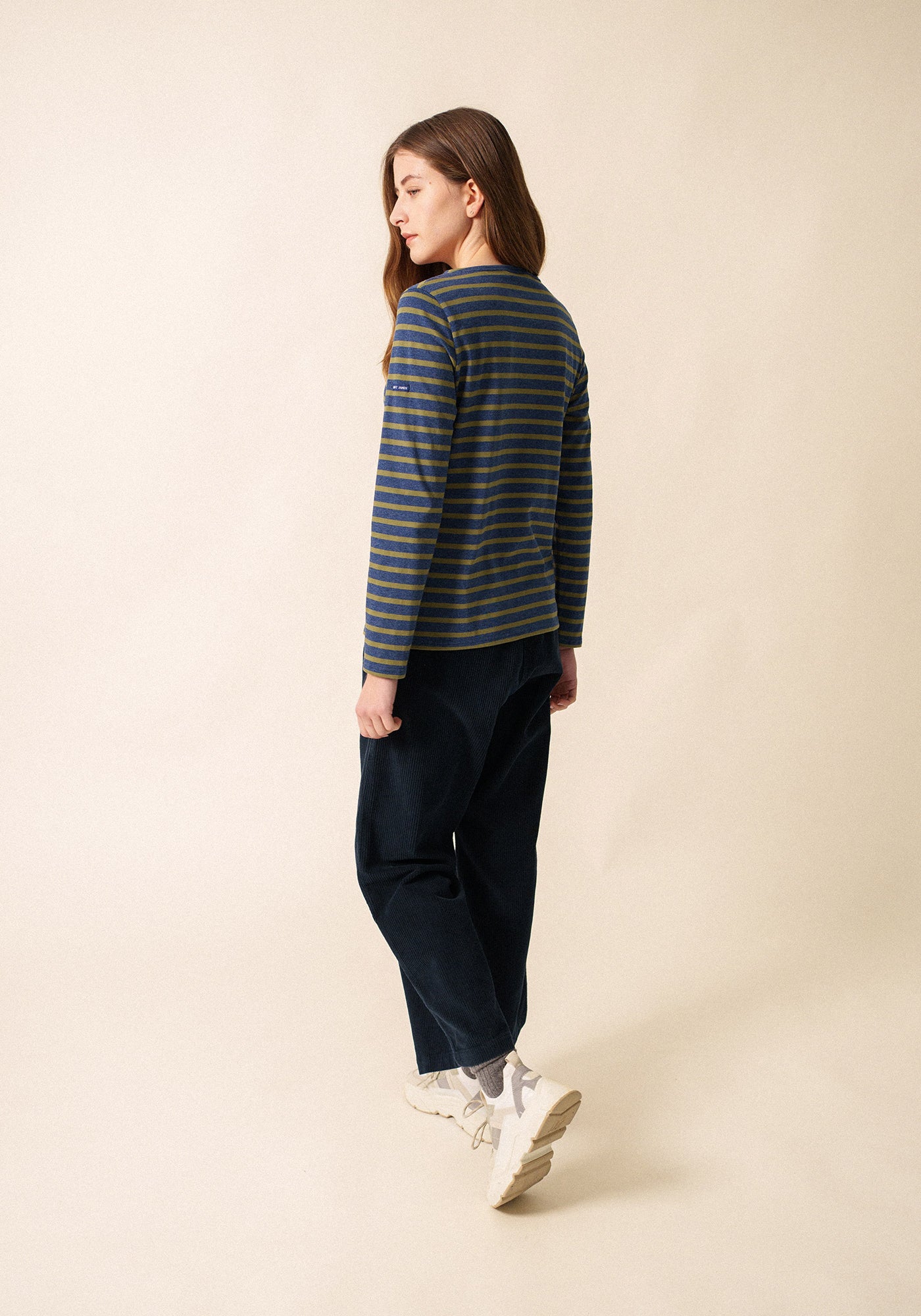 Minquidame Breton Shirt (DENIM BLUE / OLIVE GREEN)