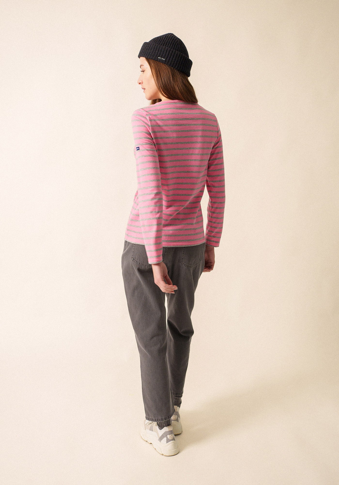 Minquidame Breton Shirt (BRIGHT PINK / GRAY)