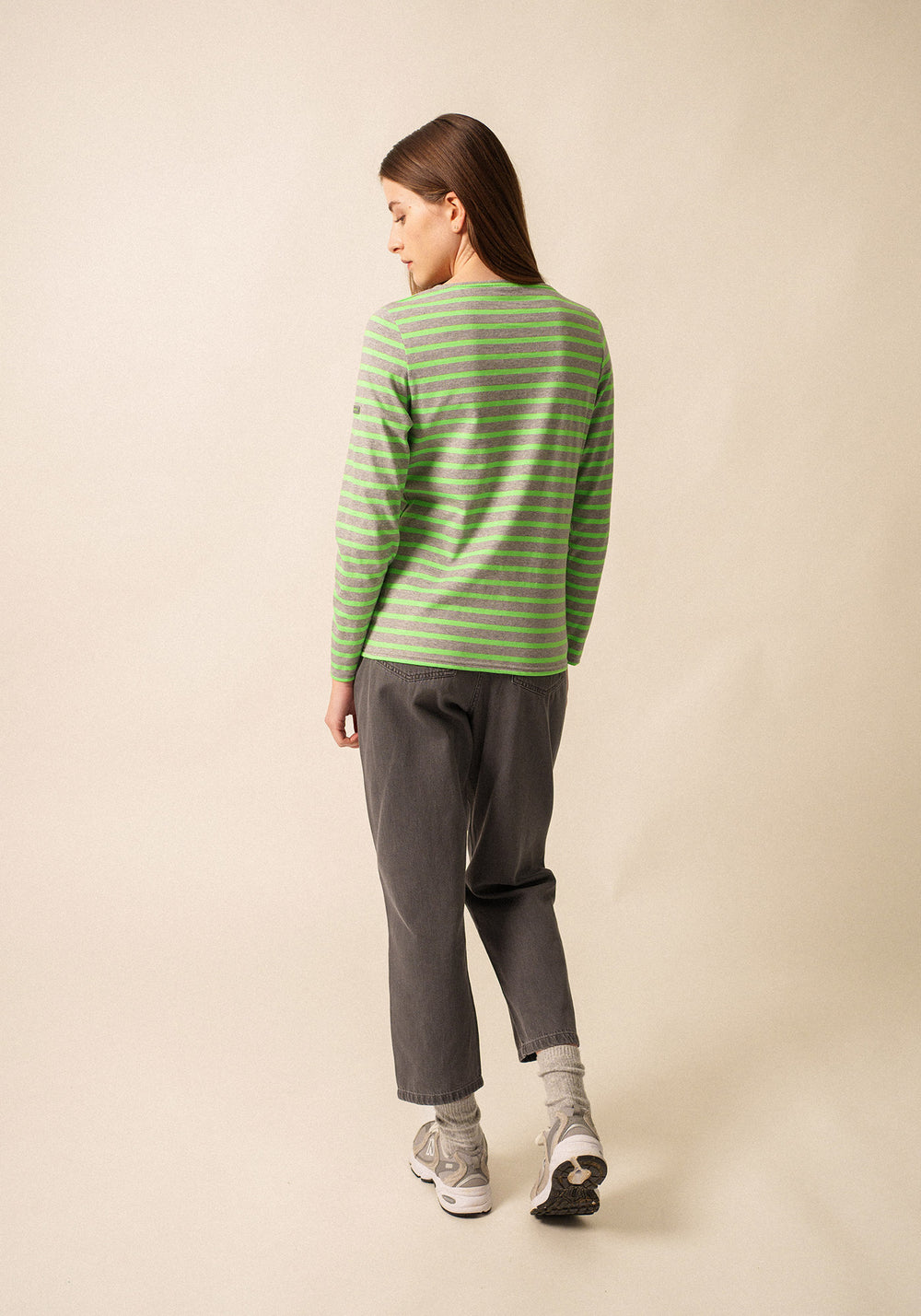 Minquidame Breton Shirt (GRAY / NEON GREEN)