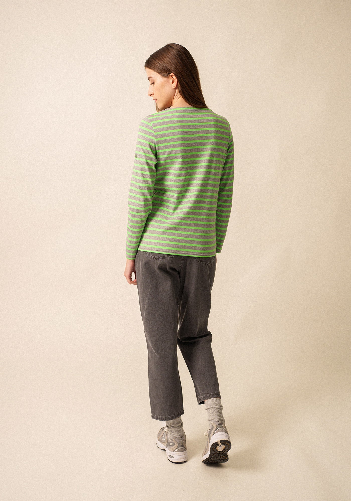 Minquidame Breton Shirt (GRAY / NEON GREEN)