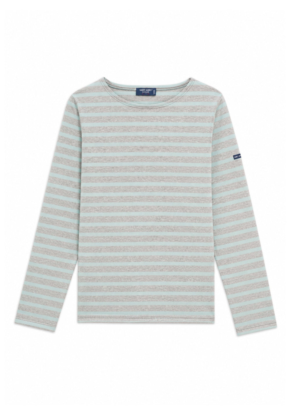MINQUIDAME Breton Shirt  (PEARL MELANGE / LIGHT COASTAL BLUE)