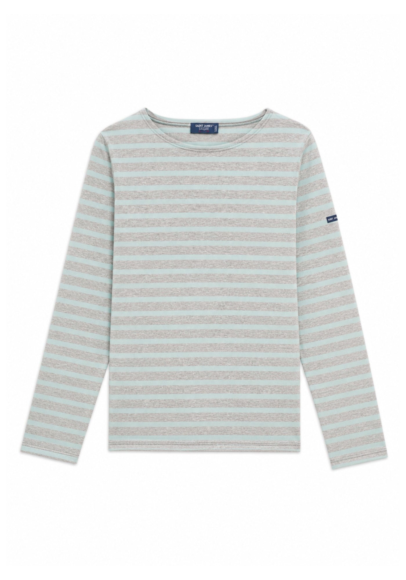 MINQUIDAME Breton Shirt  (PEARL MELANGE / LIGHT COASTAL BLUE)