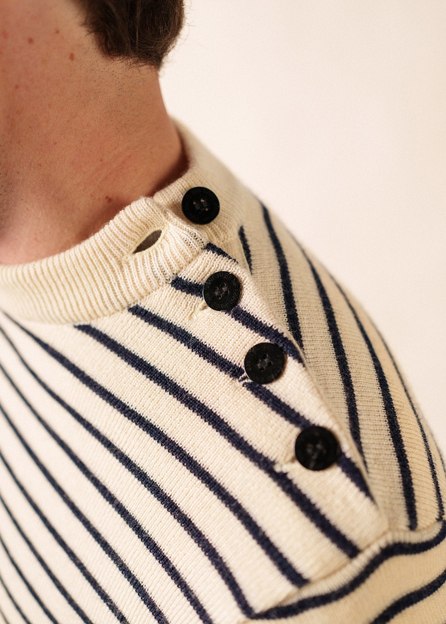 【美品】MARGA SAILOR SUMMER KNIT Wool Fisherman Sweater - Matelot - Saint James Slim Fit • Saint