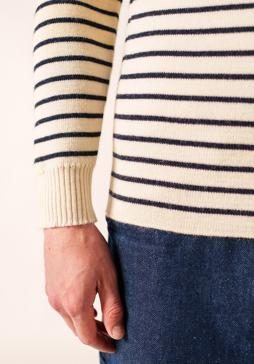 Matelot Fisherman Sweater (ECRU / NAVY)