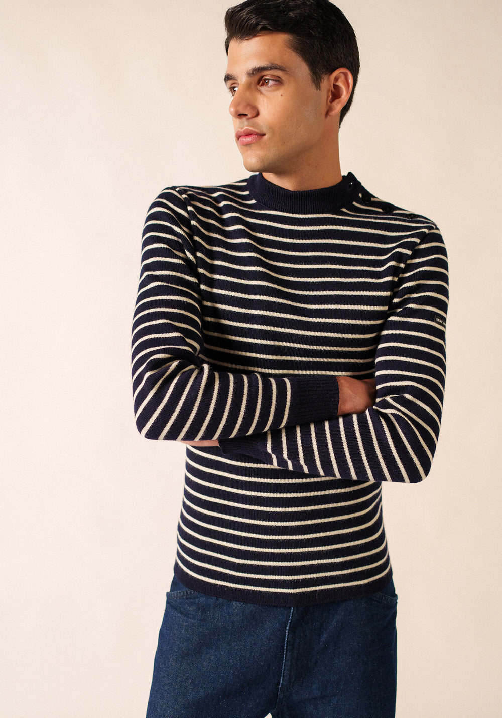 Matelot Fisherman Sweater (NAVY / ECRU)