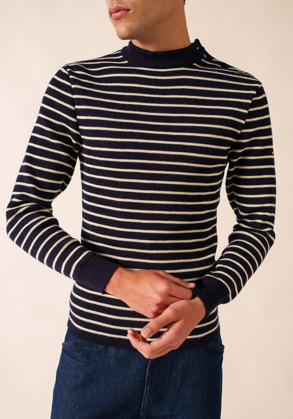 Matelot Fisherman Sweater (NAVY / ECRU)
