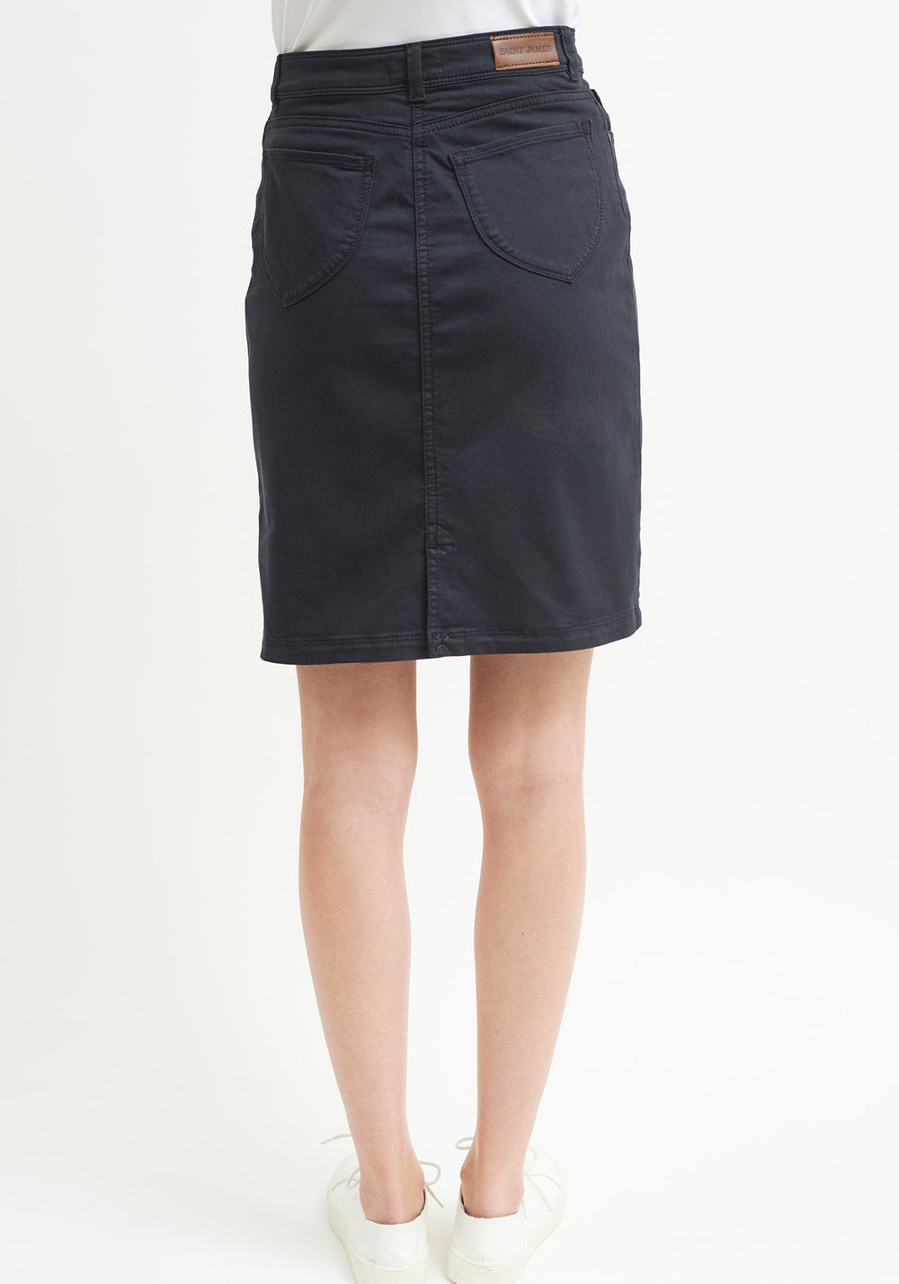 Elfy Stretch Denim Skirt (NAVY)