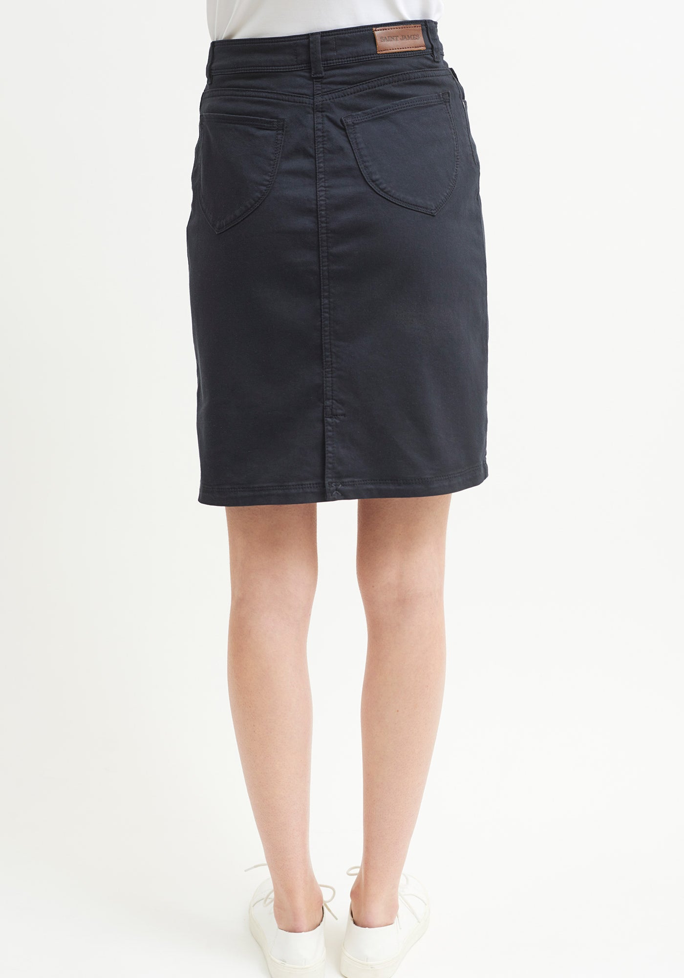 Elfy Stretch Denim Skirt (NAVY)