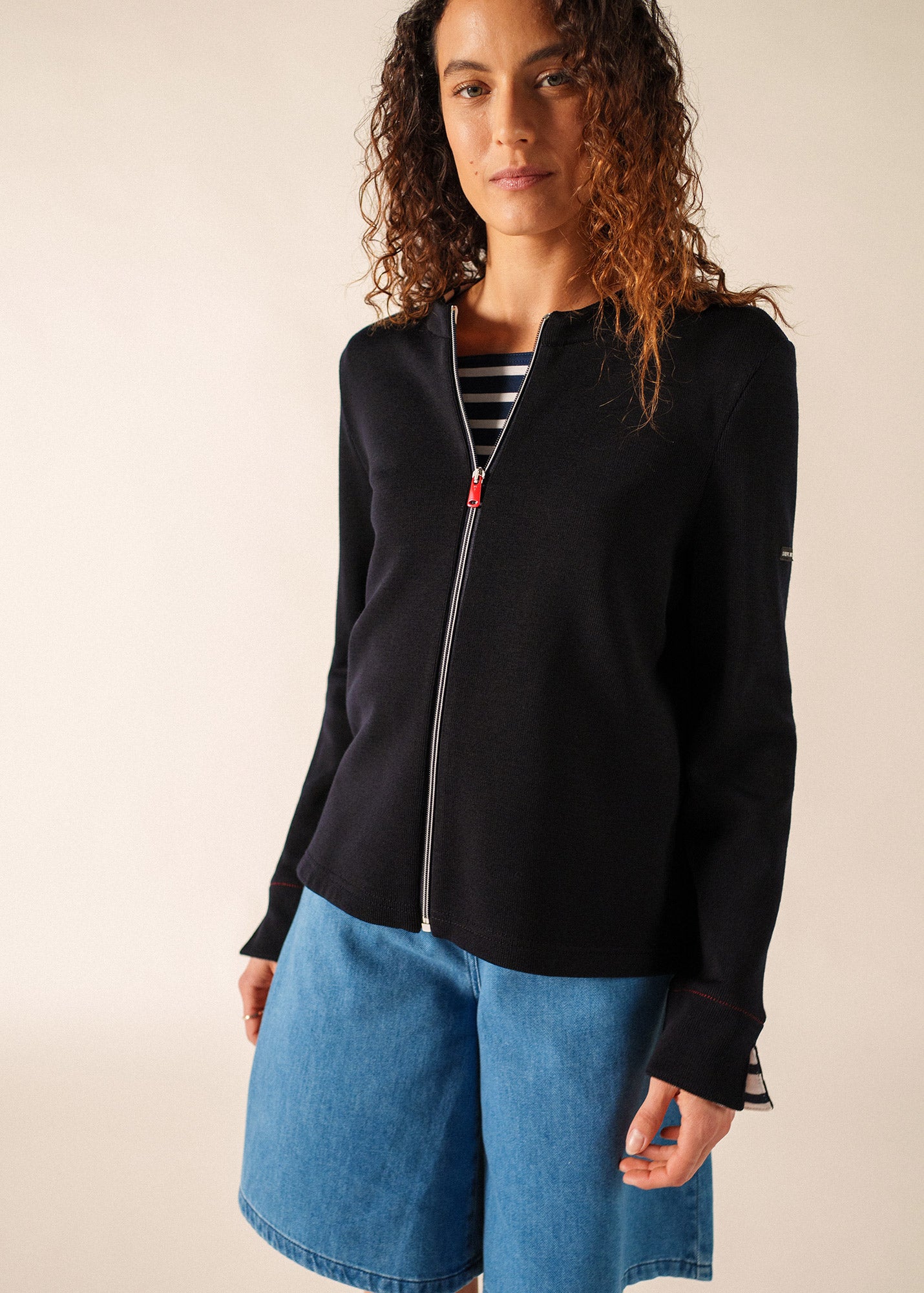 みゆき38 La Rochelle Zip Jacket | Gemini System Wool & Cotton | Saint James