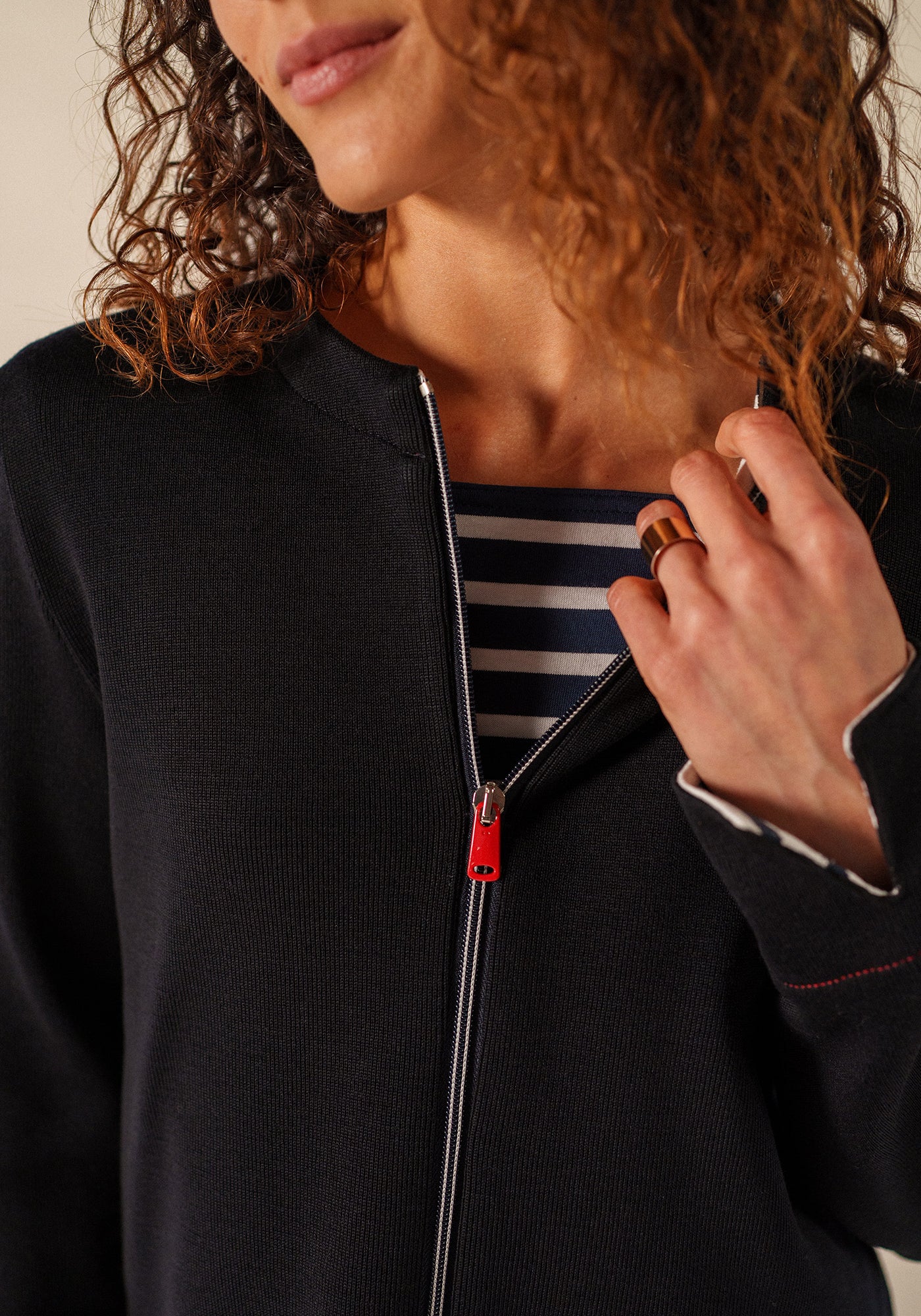 La Rochelle Zip Jacket (NAVY)