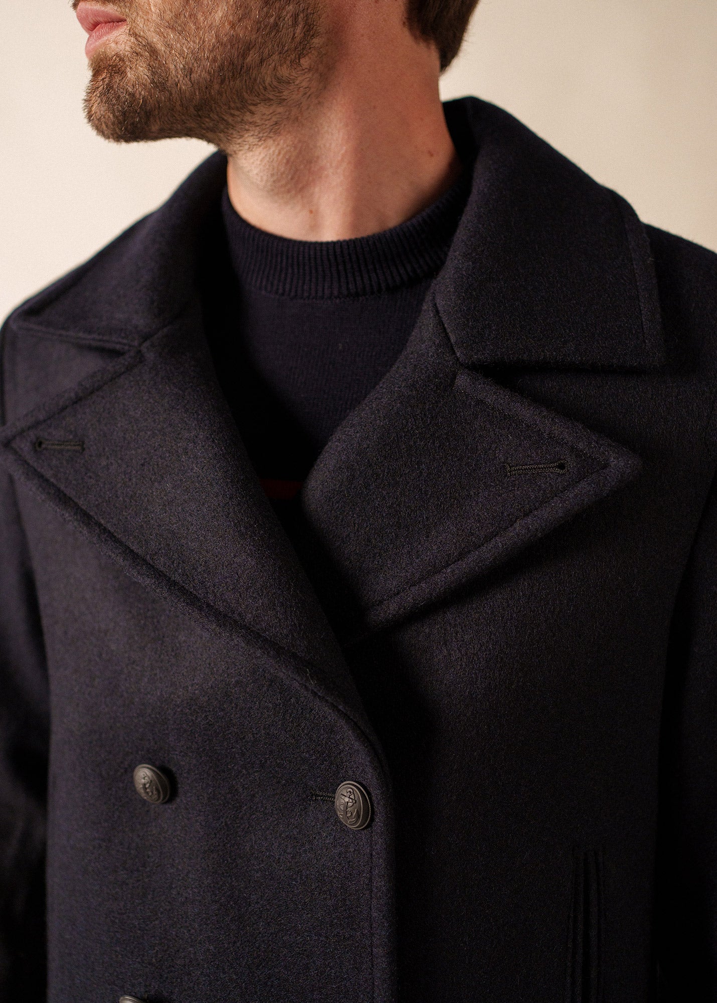GALION II Classic Peacoat (NAVY) • Saint James USA