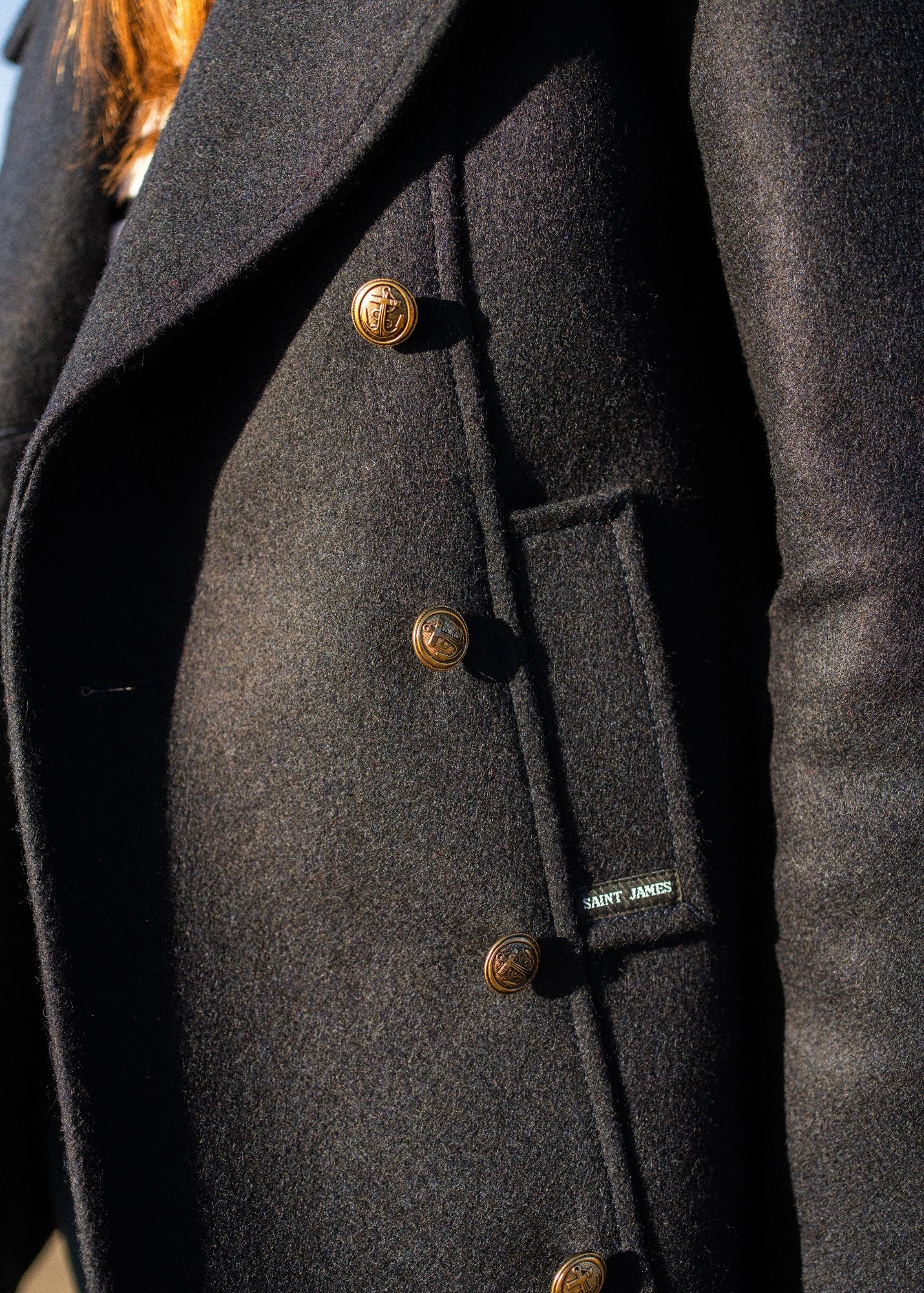 Peacoat for Women, 100% Wool Navy, Classic Style • Saint James USA