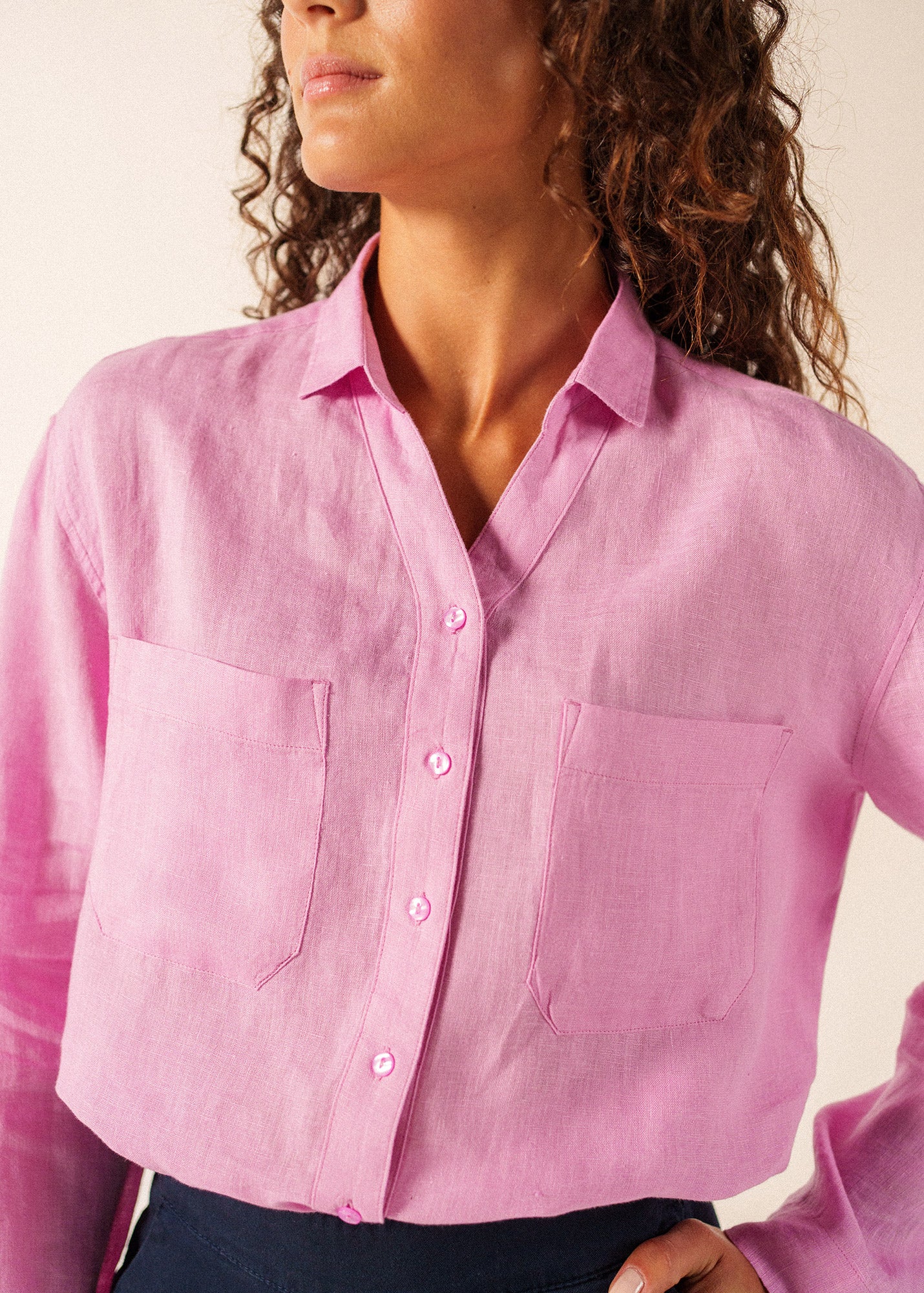 Charlene Linen Gauze Shirt | 3/4 Sleeve Summer Top | Saint James
