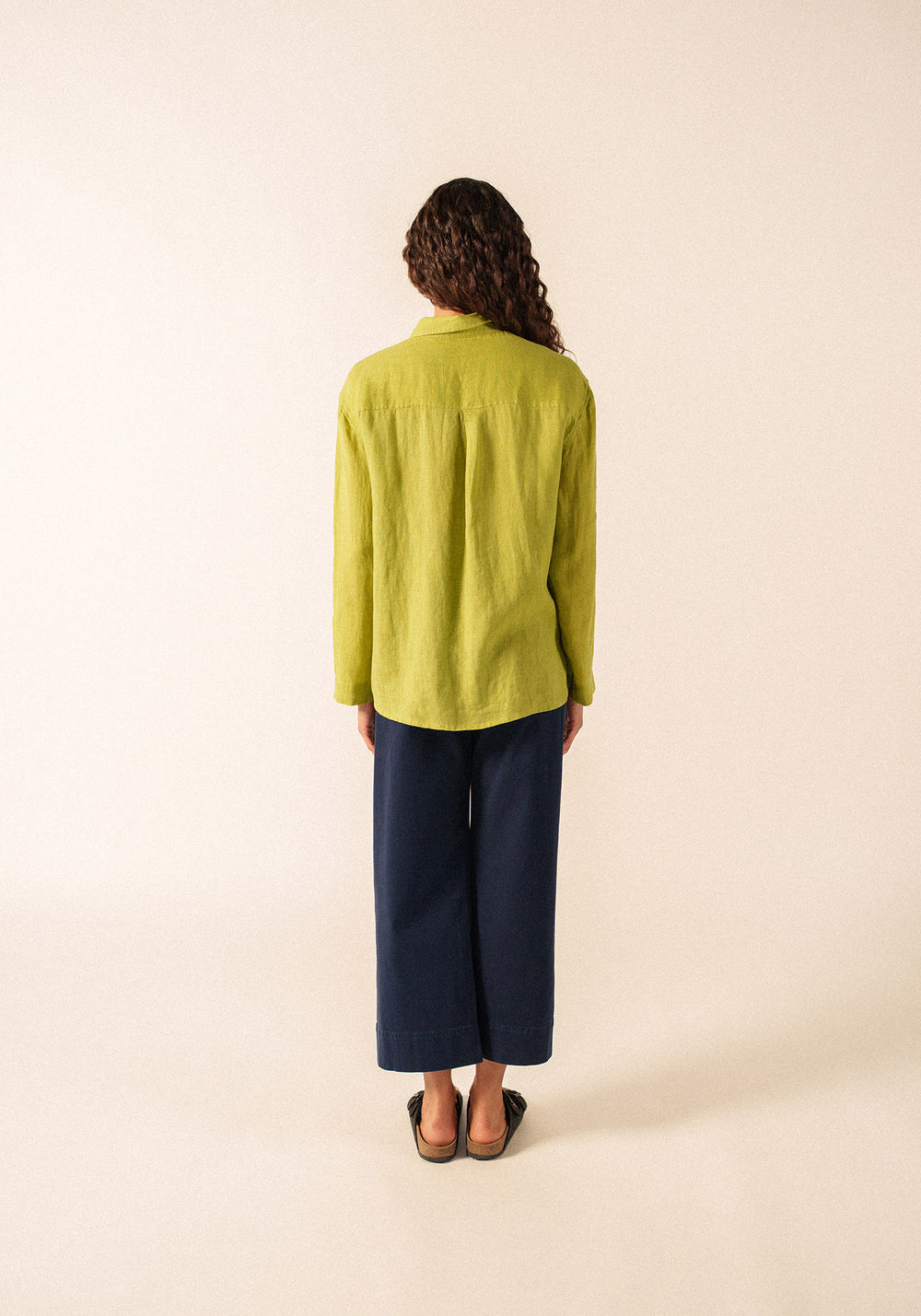 Charlene linen shirt (SAGE OLIVE)