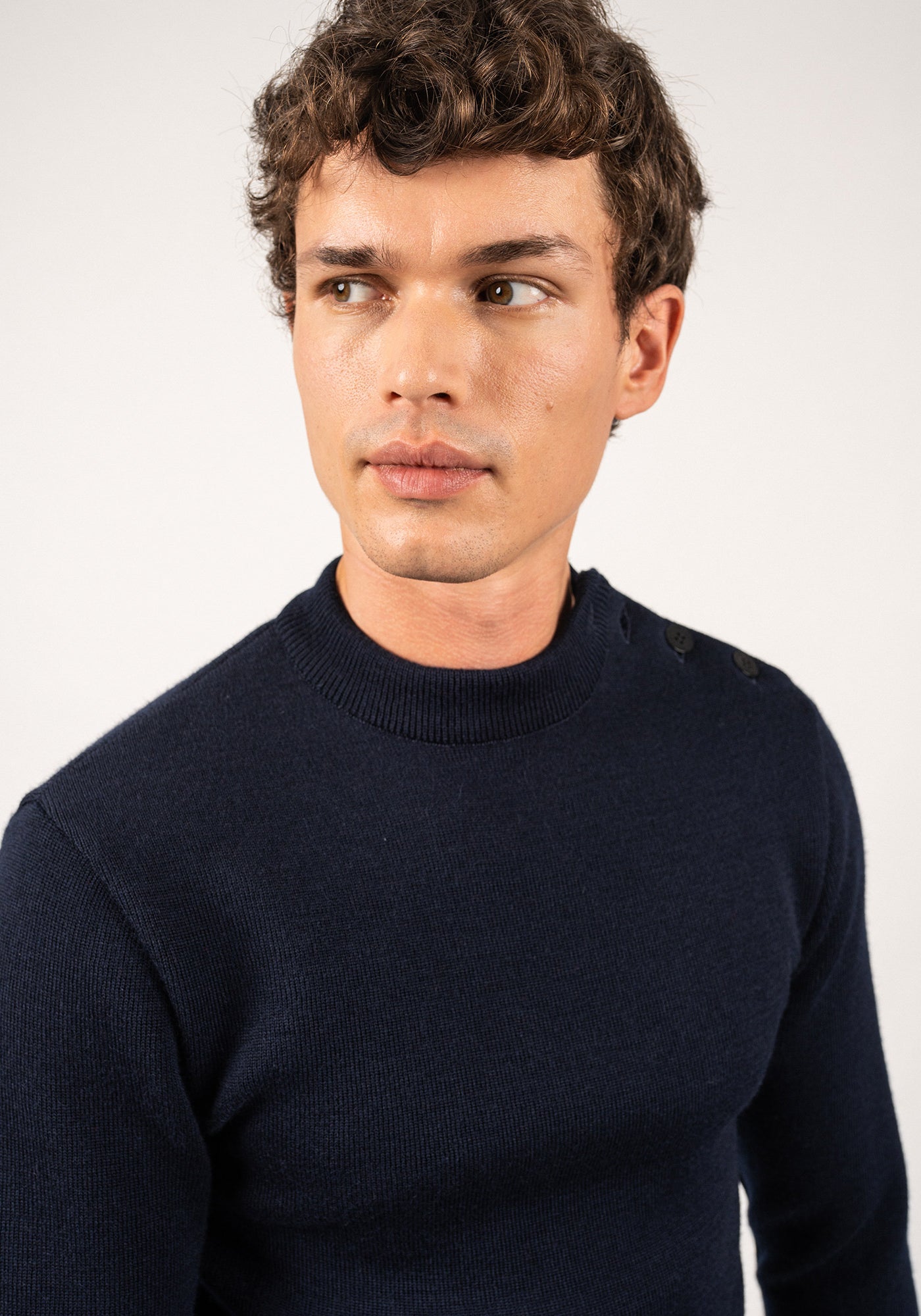 MATELOT Wool Fisherman Sweater (NAVY)