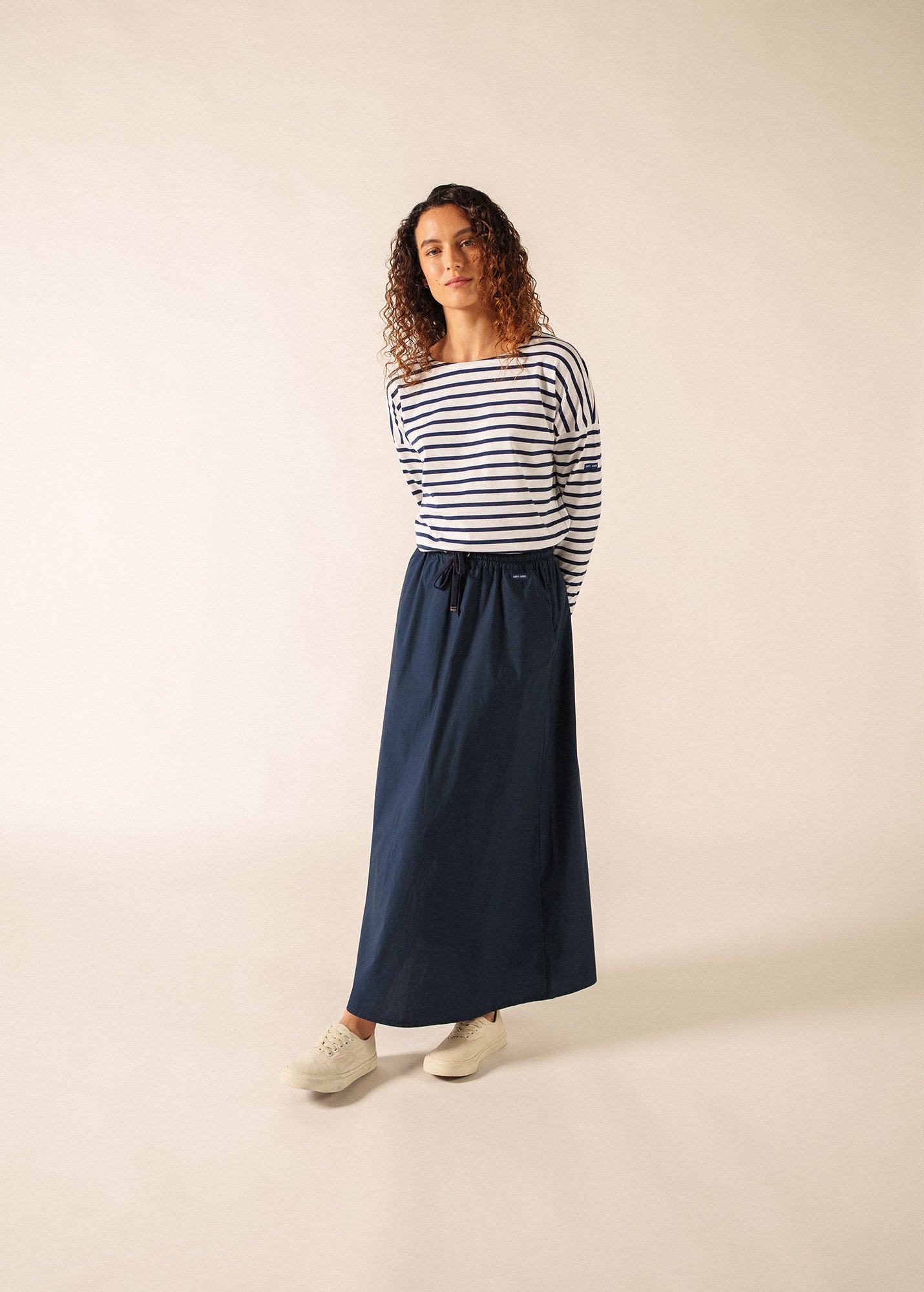 MAISON LABICHE ★★ ② 24070910003710 Rib Half Sleeve CD シャツ レディース ネイビー S MAISON LABICHE ② 24070910003710 Rib Half Sleeve CD シャツ