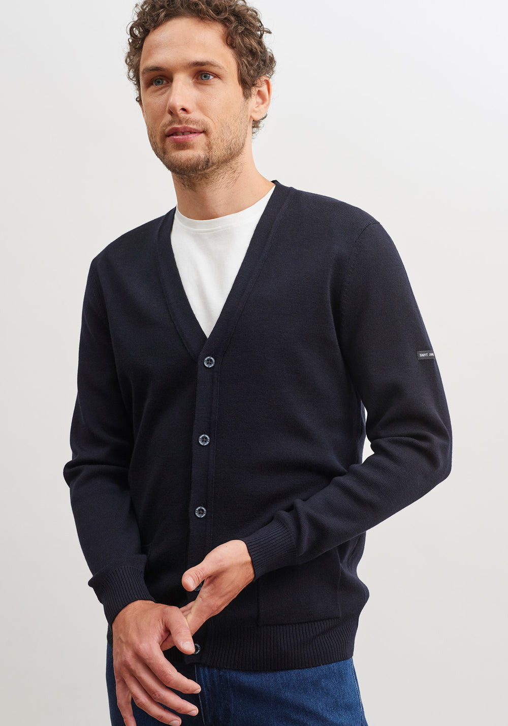 Guingamp Wool Cardigan (NAVY)