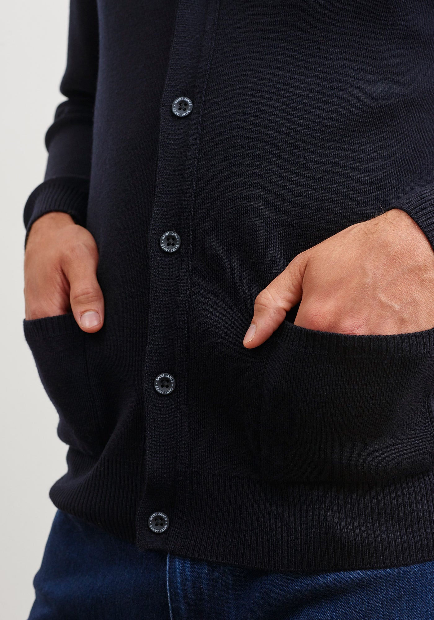 Guingamp Wool Cardigan (NAVY)