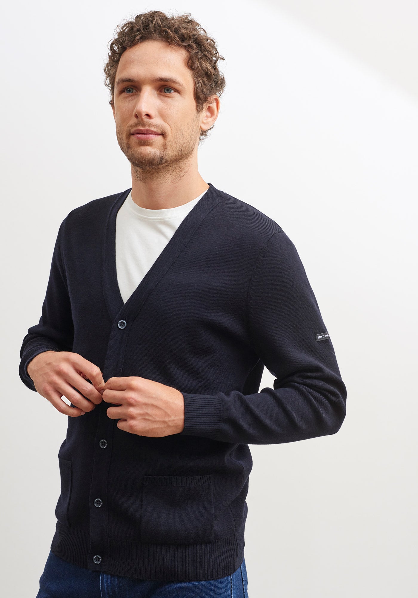 Guingamp Wool Cardigan (NAVY)
