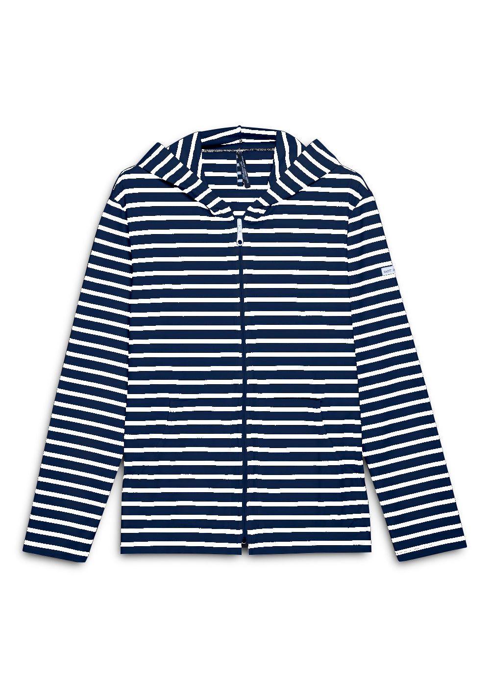 ツキオ 　『SAINT JAMES』　DH5402F1 PLOUGASTEL II Striped Hoodie Jacket in Stretch Fabric with UV