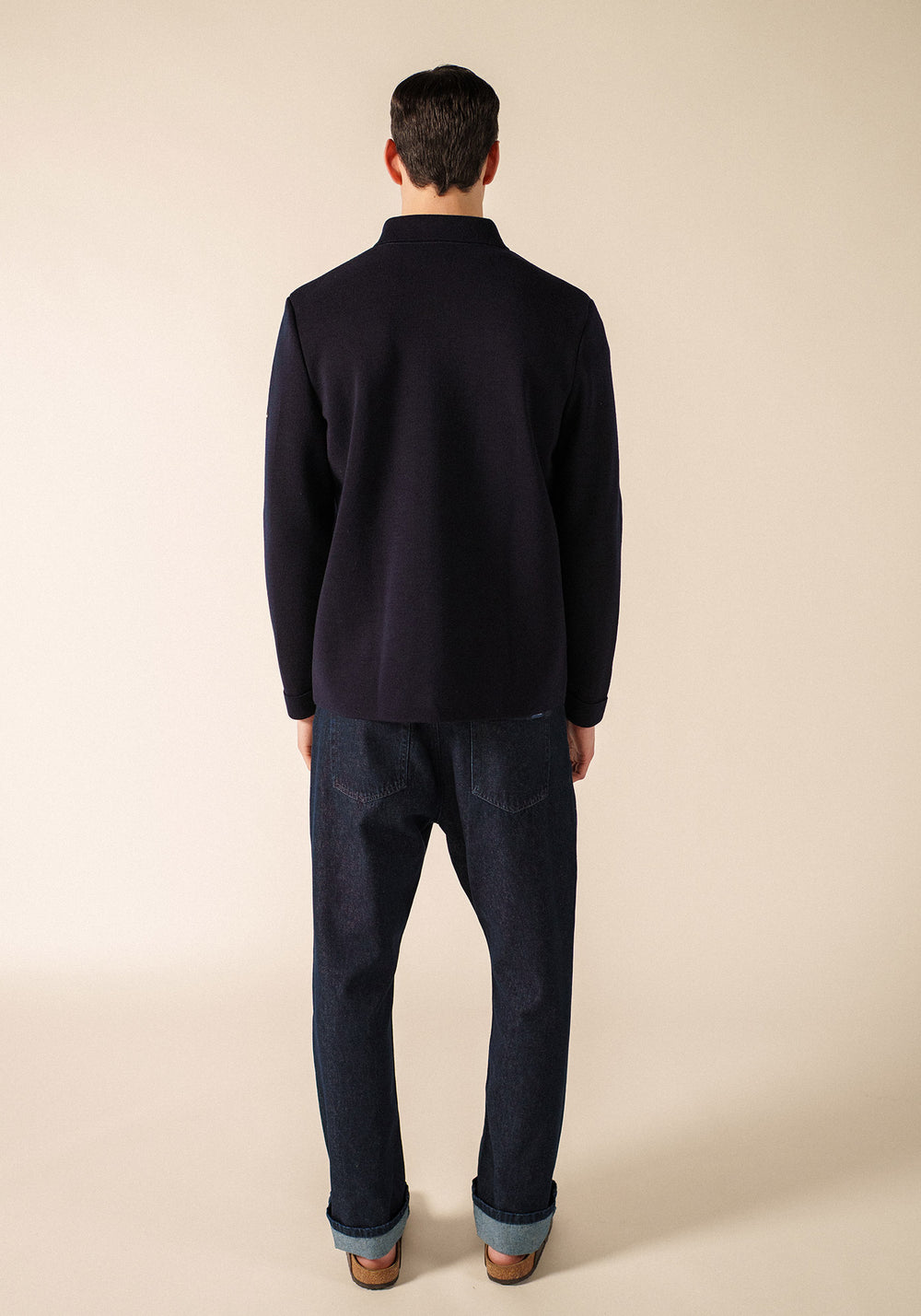 Cork II Wool Cardigan (NAVY)