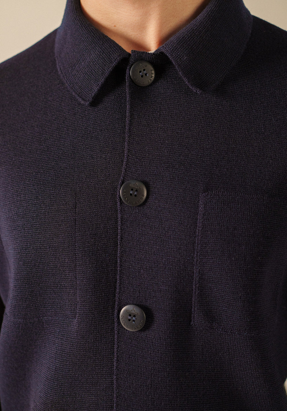 Cork II Wool Cardigan (NAVY)
