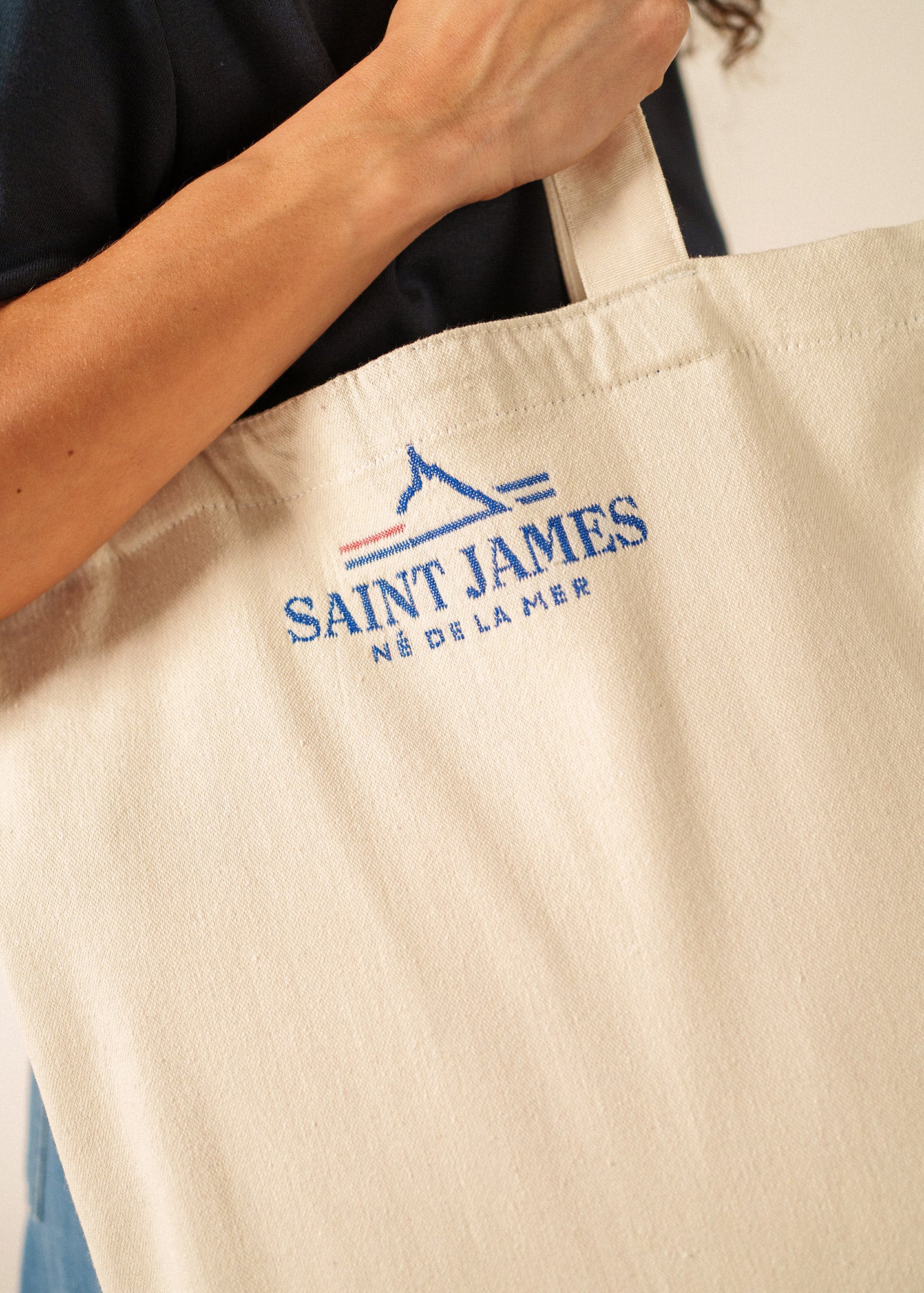 Nautical Stripe Canvas & Mesh Tote Bags | Saint James • Saint