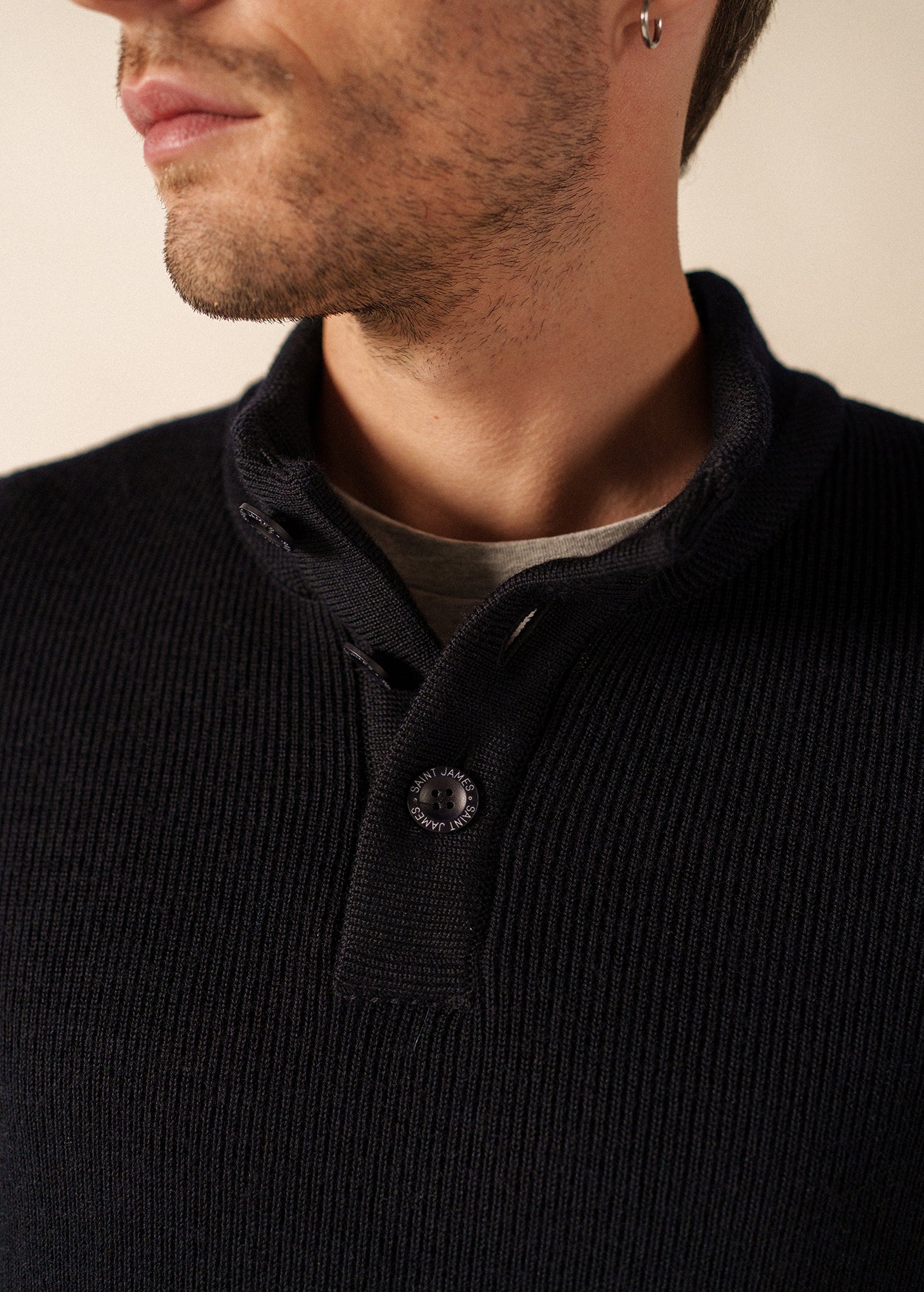 ニット/セーター saint james wool knit Men's Trucker Sweater • Saint James USA