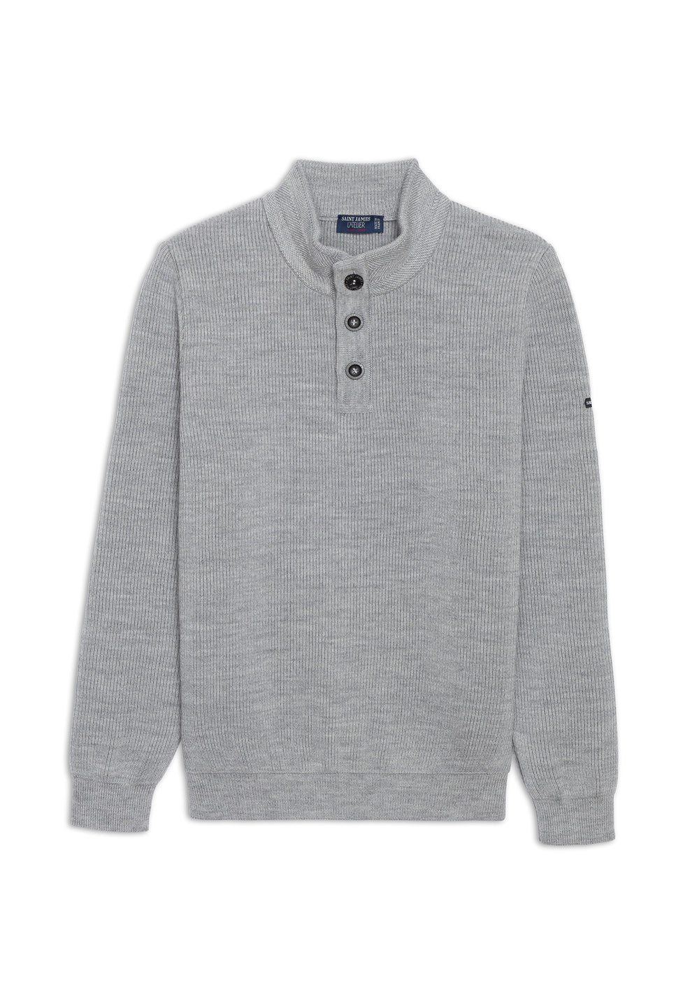 Bourboule Henley Sweater (LIGHT GRAY)