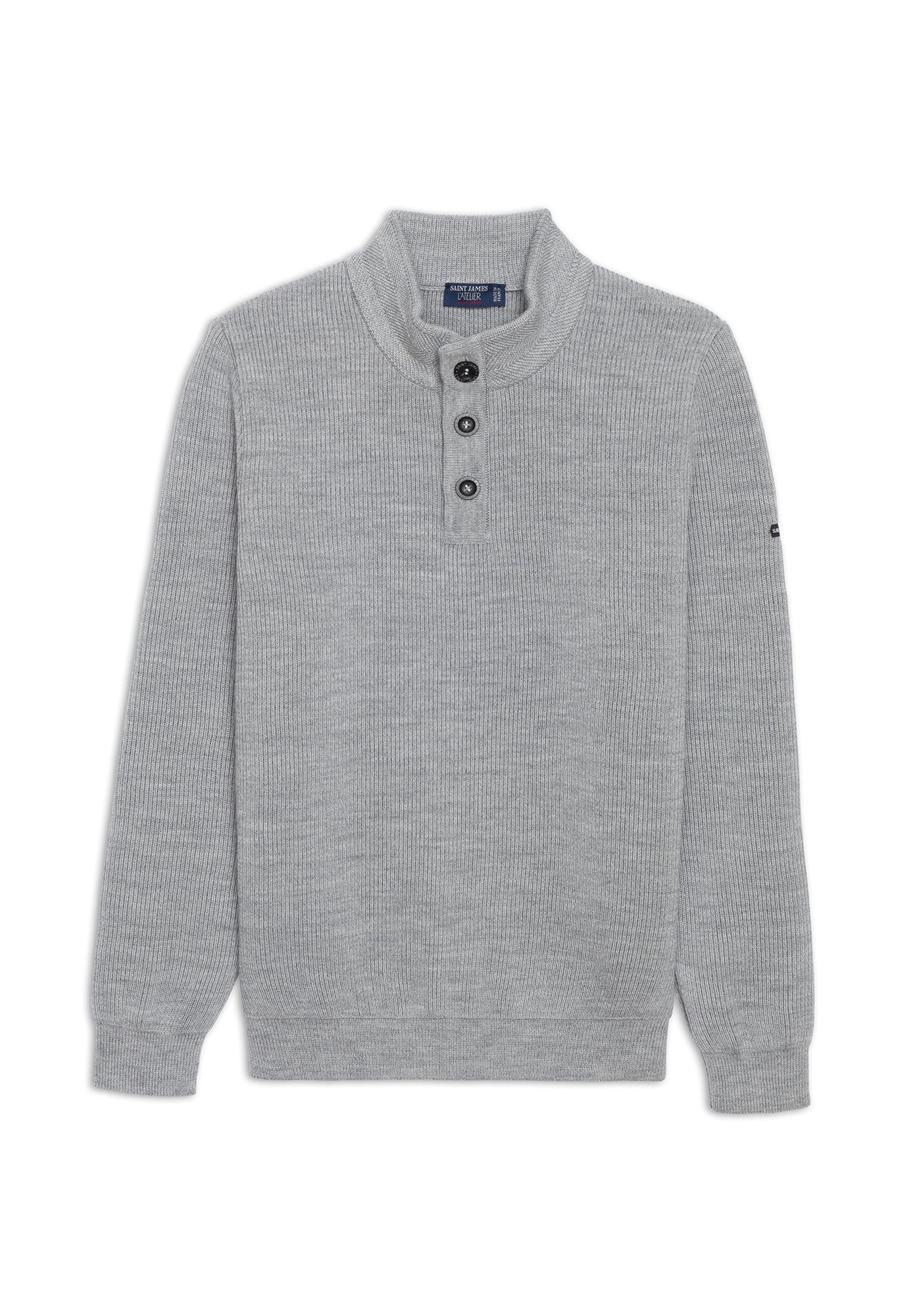 Bourboule Henley Sweater (LIGHT GRAY)