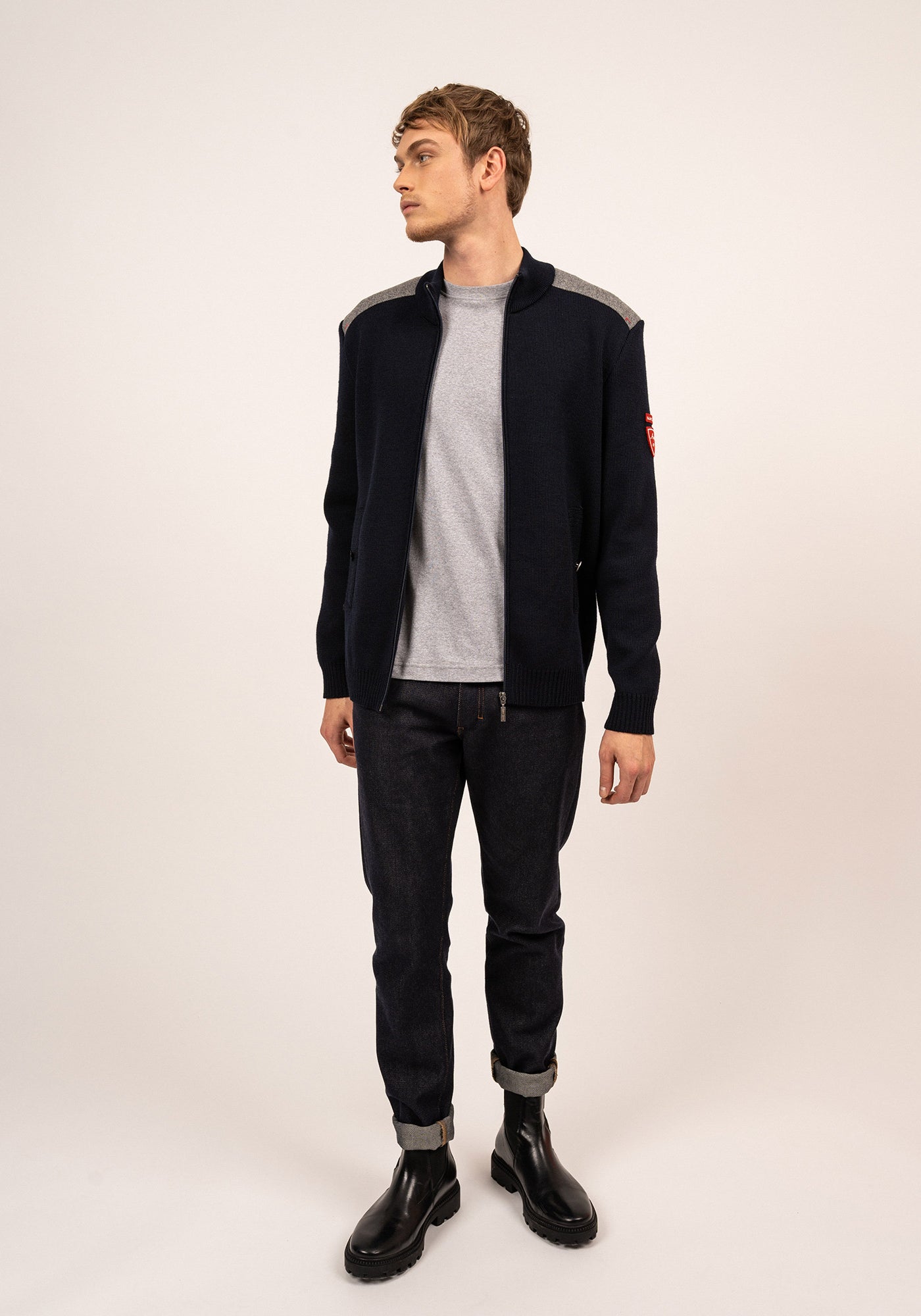 SERAC ARPIN Wool Jacket (NAVY)