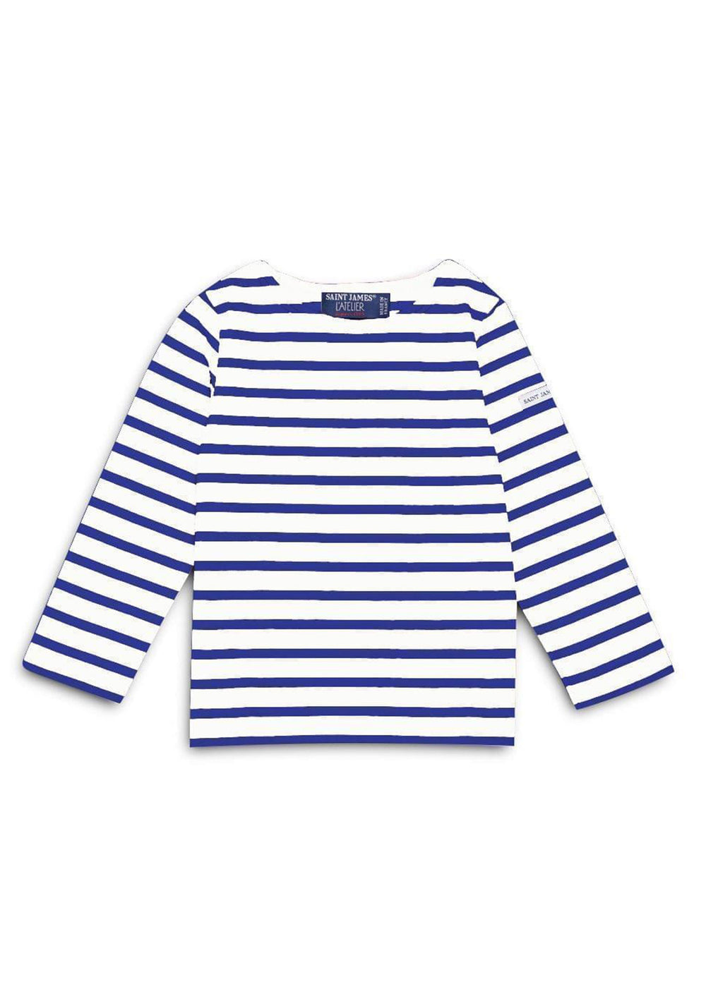 Minquiers Kids Breton Shirt (WHITE / ROYAL BLUE)