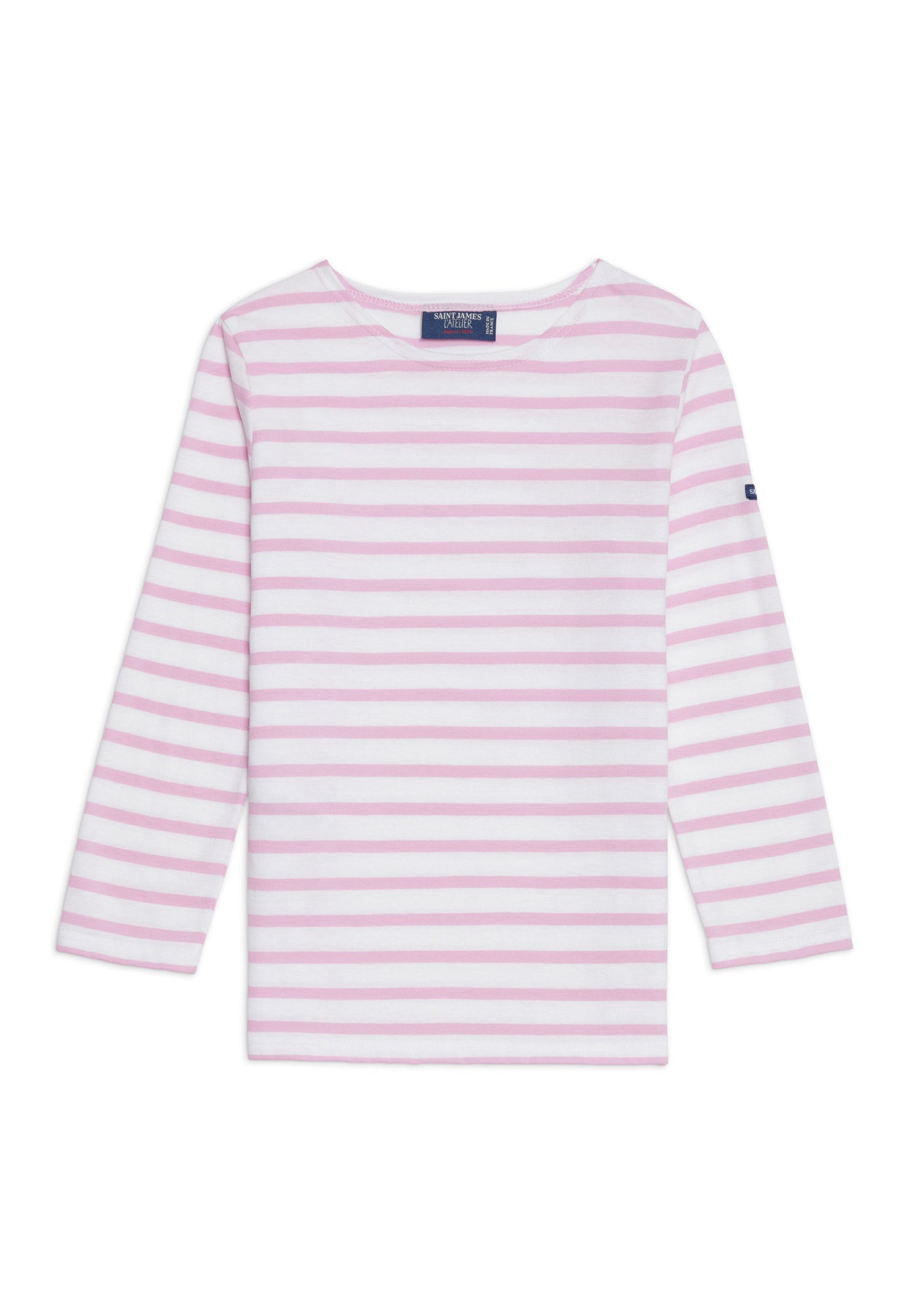 MINQUIERS KIDS Breton Shirt (WHITE / TEA ROSE PINK)