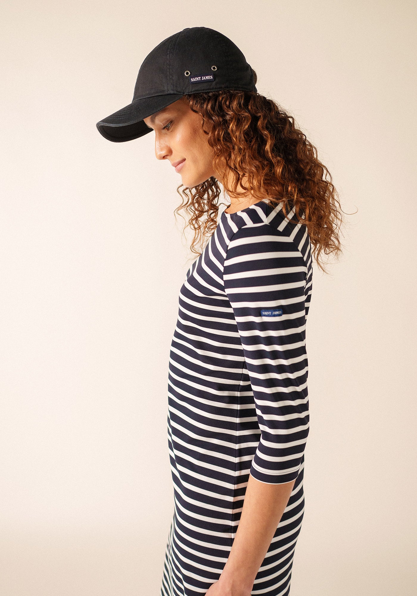 Breton Stripe Form Fitting Dress | Propriano | Anti-UV | Saint James Saint James USA Breton Stripe Form Fitting Dress | Propriano | Anti-UV | Saint James Saint James USA