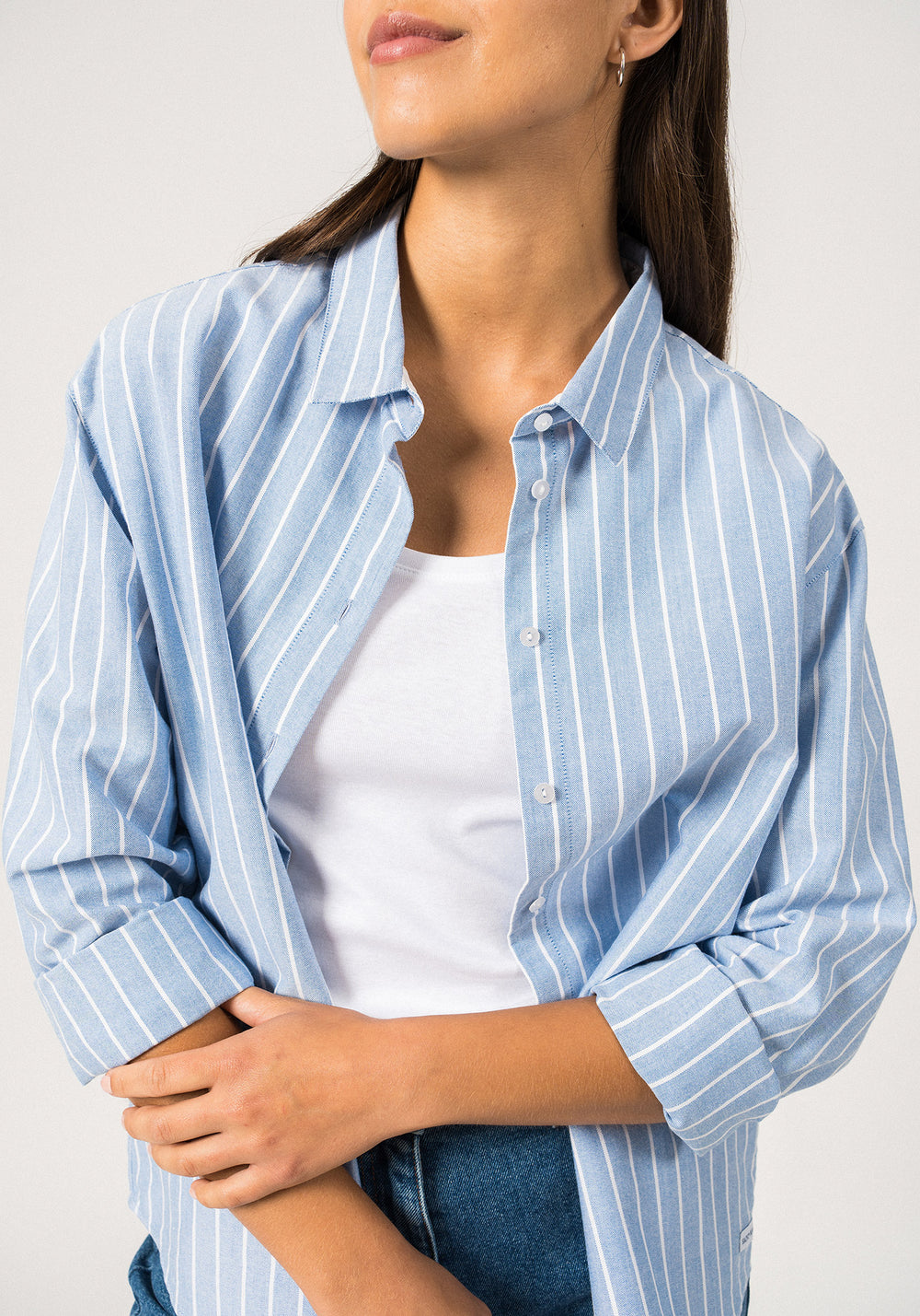 Myriam Striped Shirt (MER BLUE / WHITE)