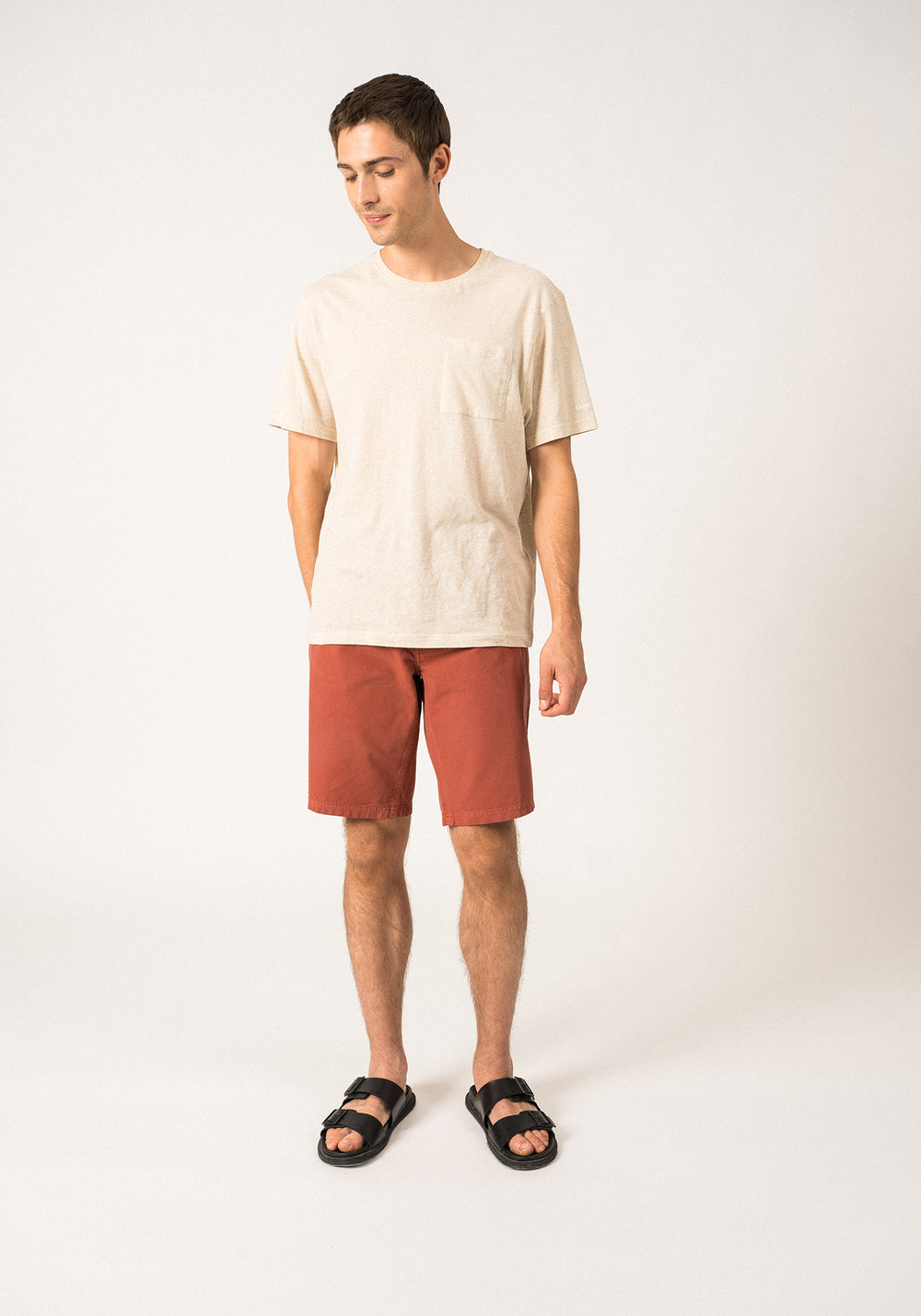 TITUS - Shorts with Double Front and Patch Back Pockets (TERRACOTTA)