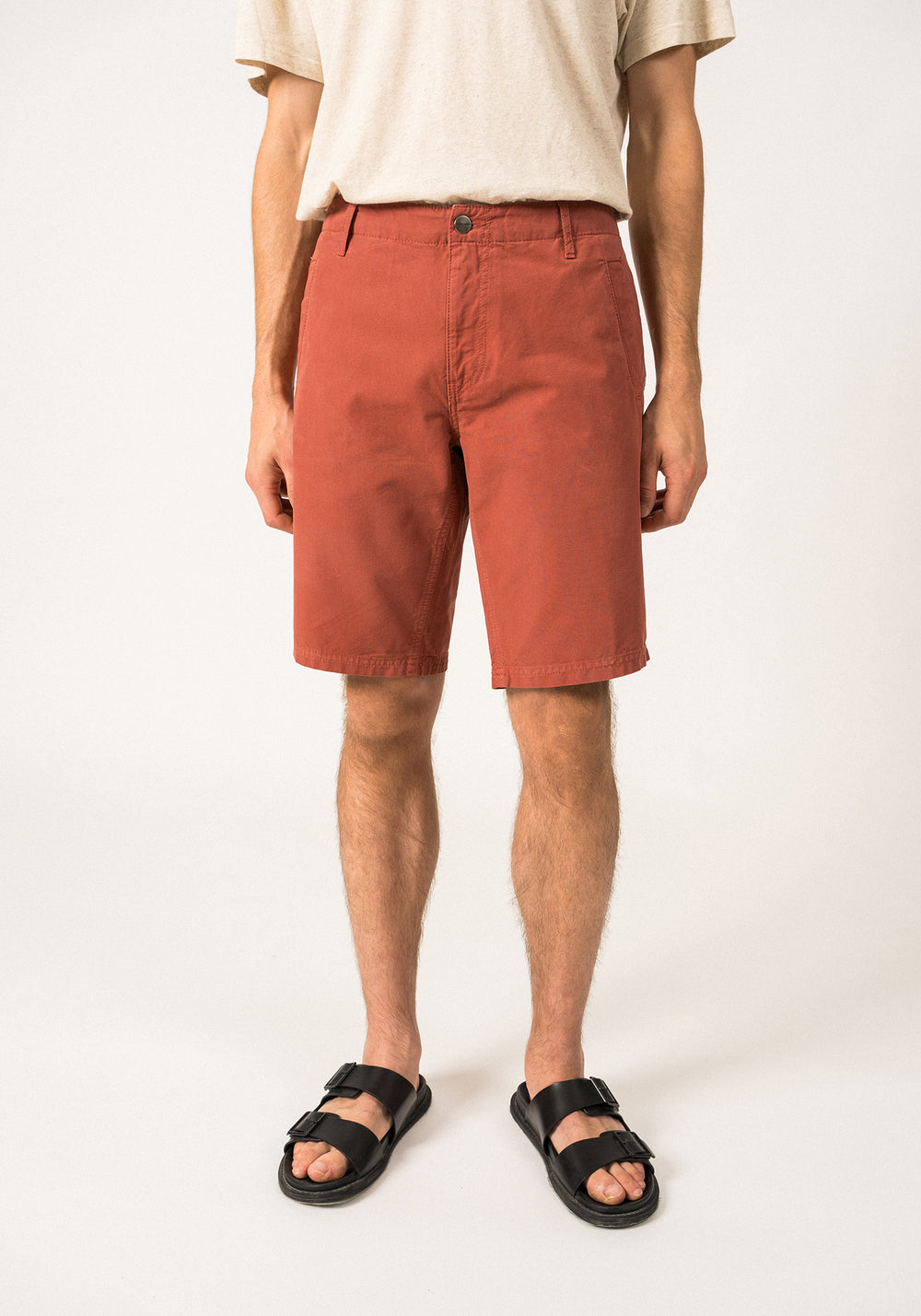 TITUS - Shorts with Double Front and Patch Back Pockets (TERRACOTTA)