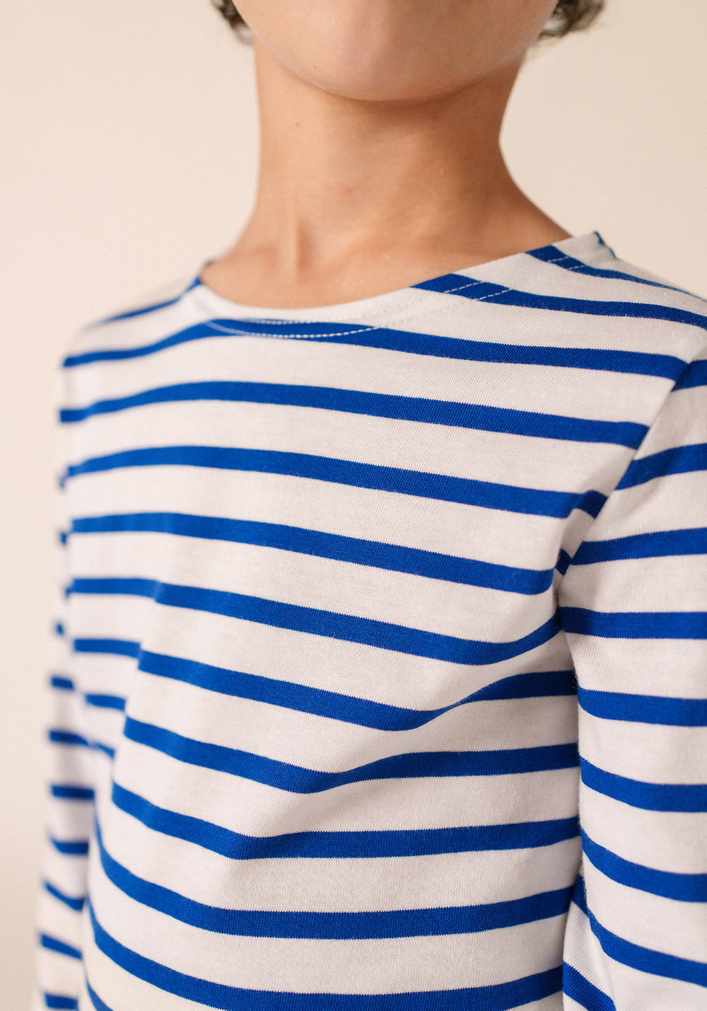 MINQUIERS KIDS Breton Shirt (WHITE / ROYAL BLUE)