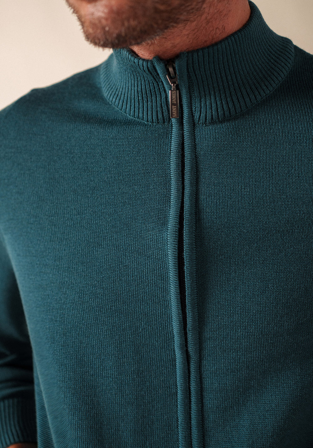 COLORADO II - Wool Zip Jacket For Men (COASTAL BLUE / NAVY)