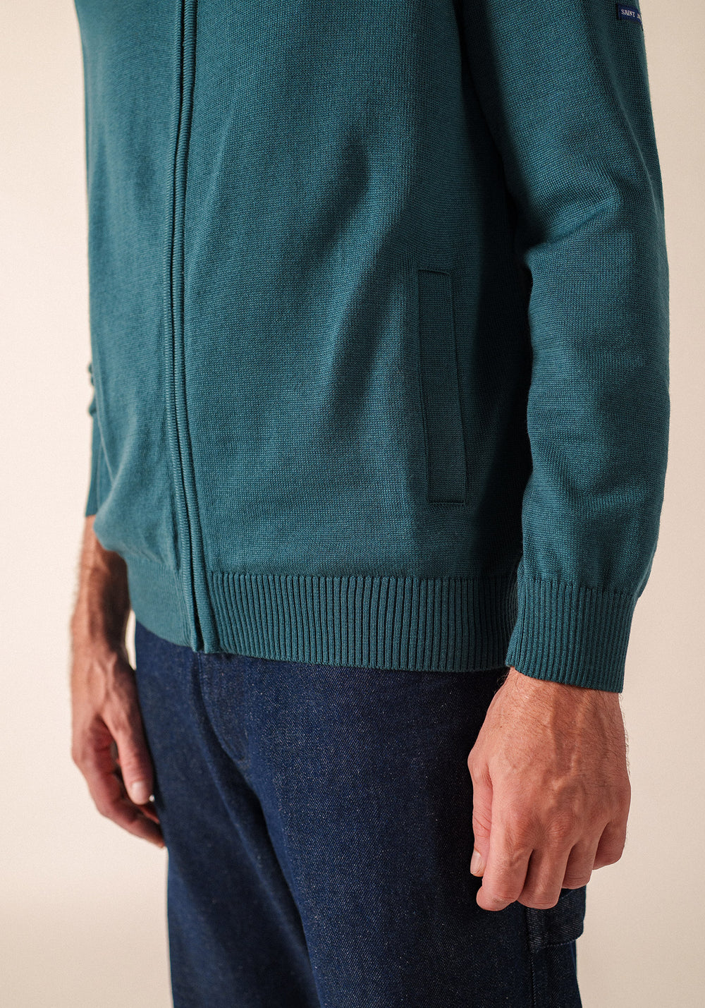COLORADO II - Wool Zip Jacket For Men (COASTAL BLUE / NAVY)