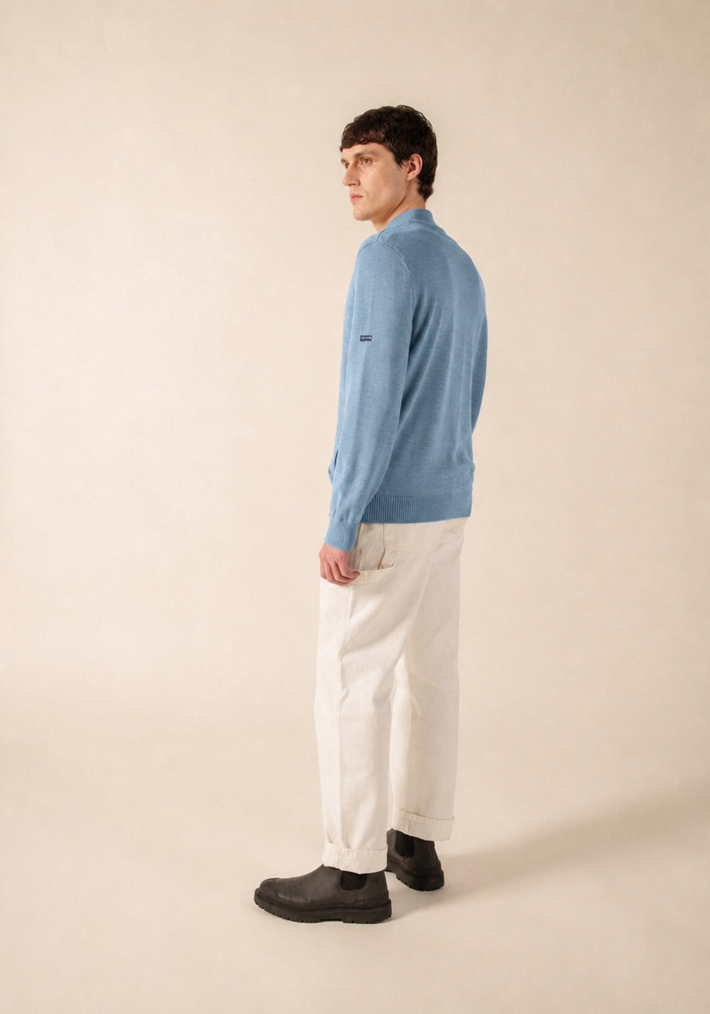 COLORADO II - Wool Zip Jacket For Men (COASTAL BLUE / NAVY)
