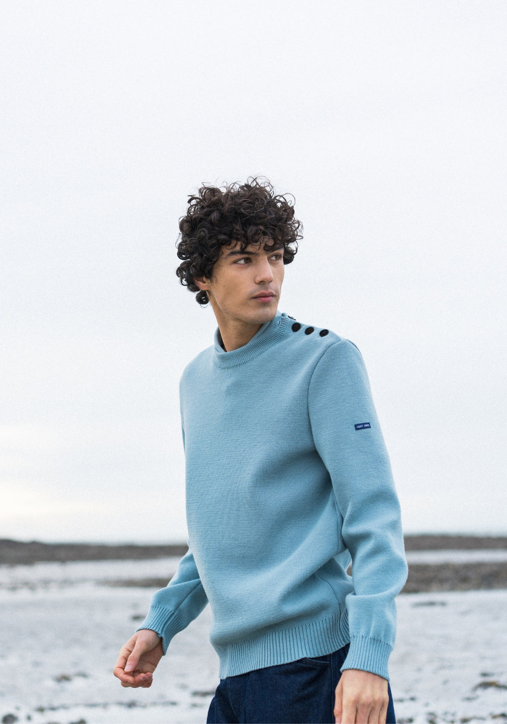 CANCALE Fisherman Sweater (LIGHT COASTAL BLUE)